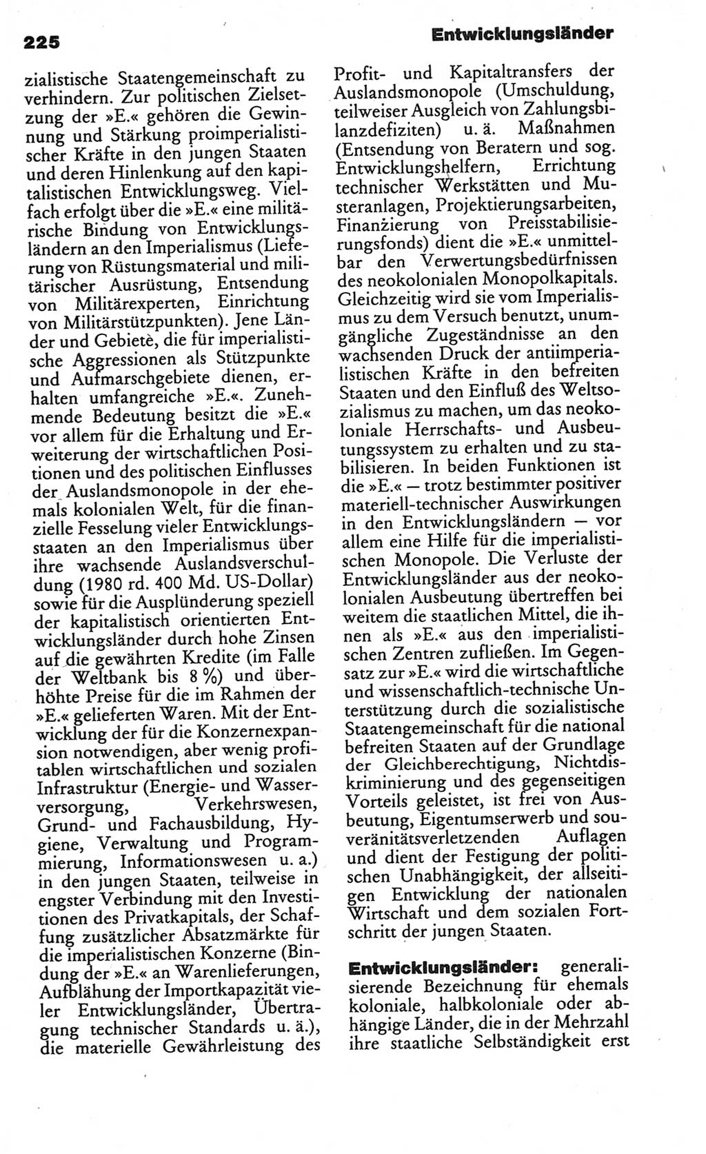 Kleines politisches Wörterbuch [Deutsche Demokratische Republik (DDR)] 1986, Seite 225 (Kl. pol. Wb. DDR 1986, S. 225)