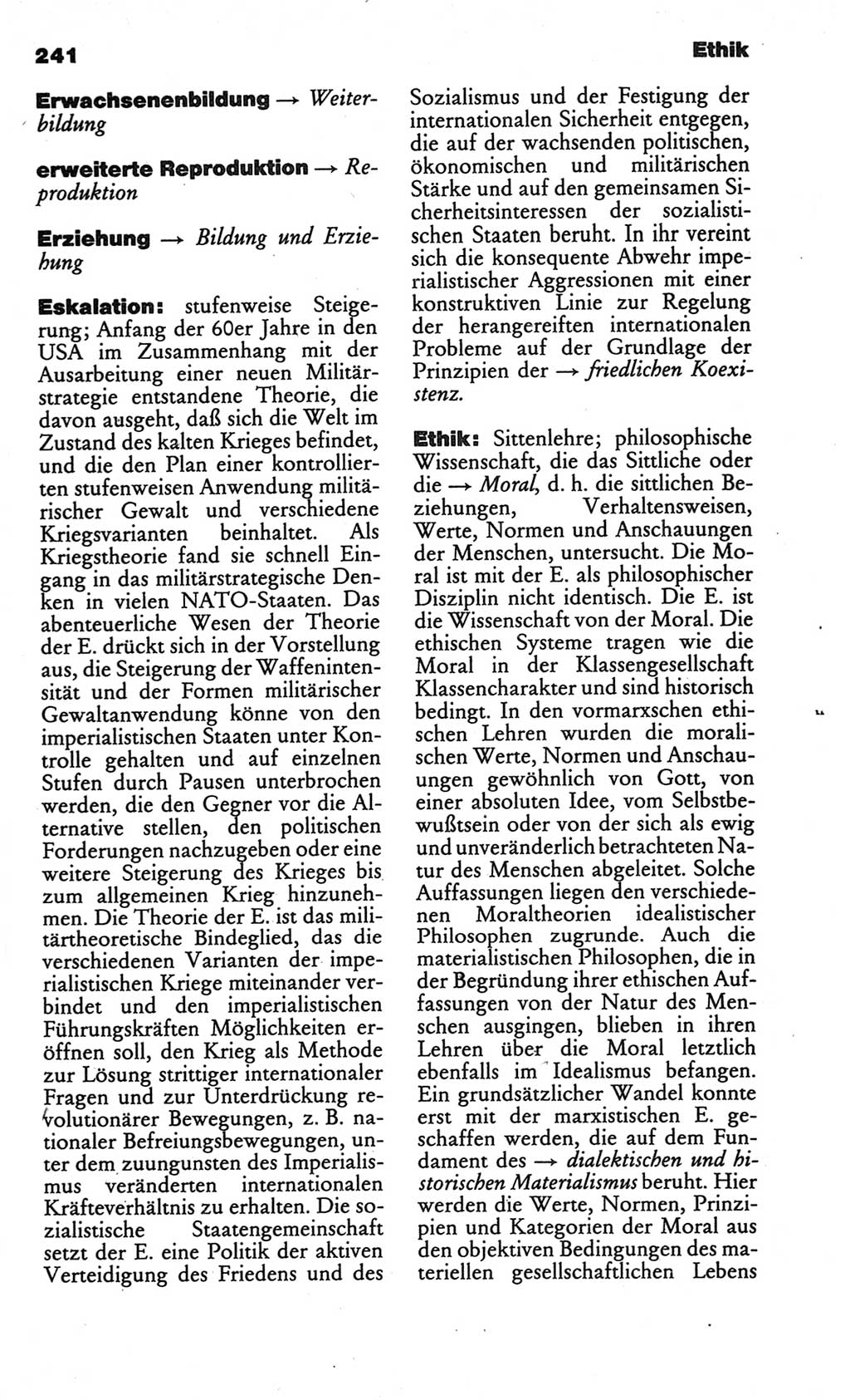 Kleines politisches Wörterbuch [Deutsche Demokratische Republik (DDR)] 1986, Seite 241 (Kl. pol. Wb. DDR 1986, S. 241)
