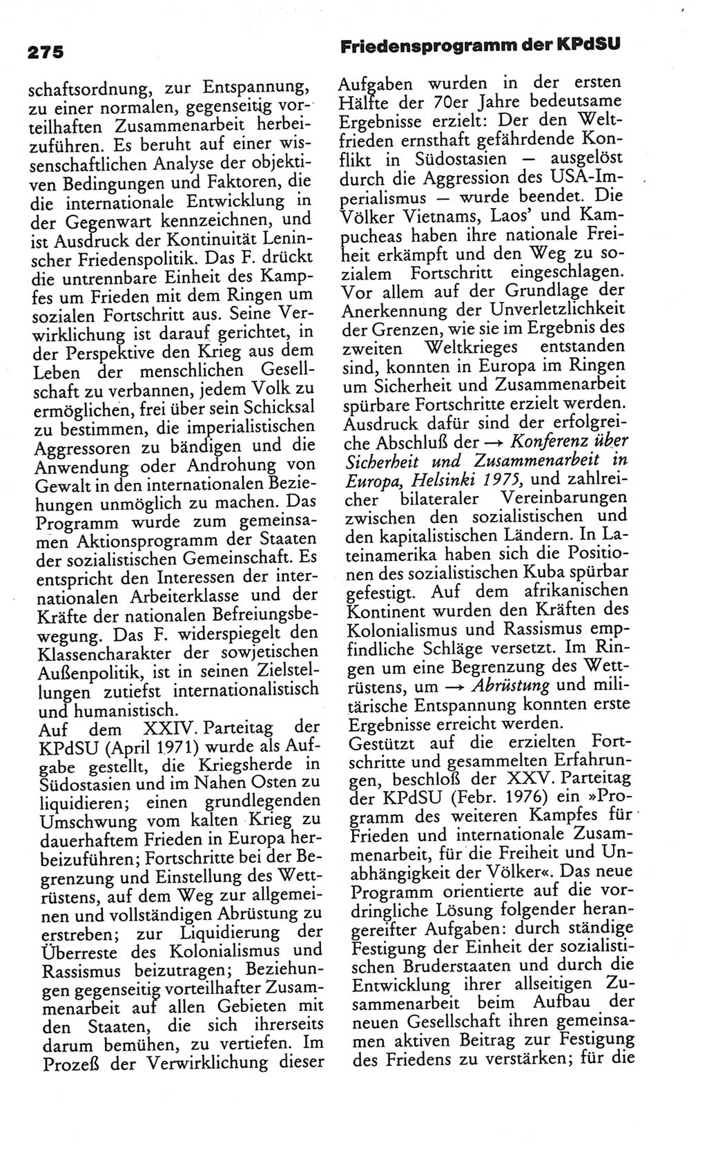 Kleines politisches Wörterbuch [Deutsche Demokratische Republik (DDR)] 1986, Seite 275 (Kl. pol. Wb. DDR 1986, S. 275)