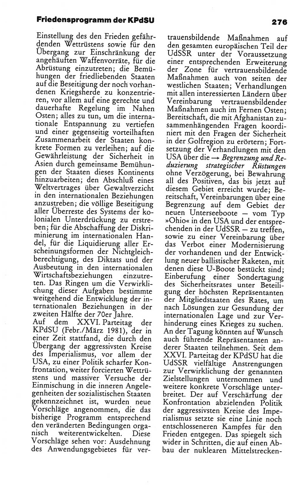 Kleines politisches Wörterbuch [Deutsche Demokratische Republik (DDR)] 1986, Seite 276 (Kl. pol. Wb. DDR 1986, S. 276)