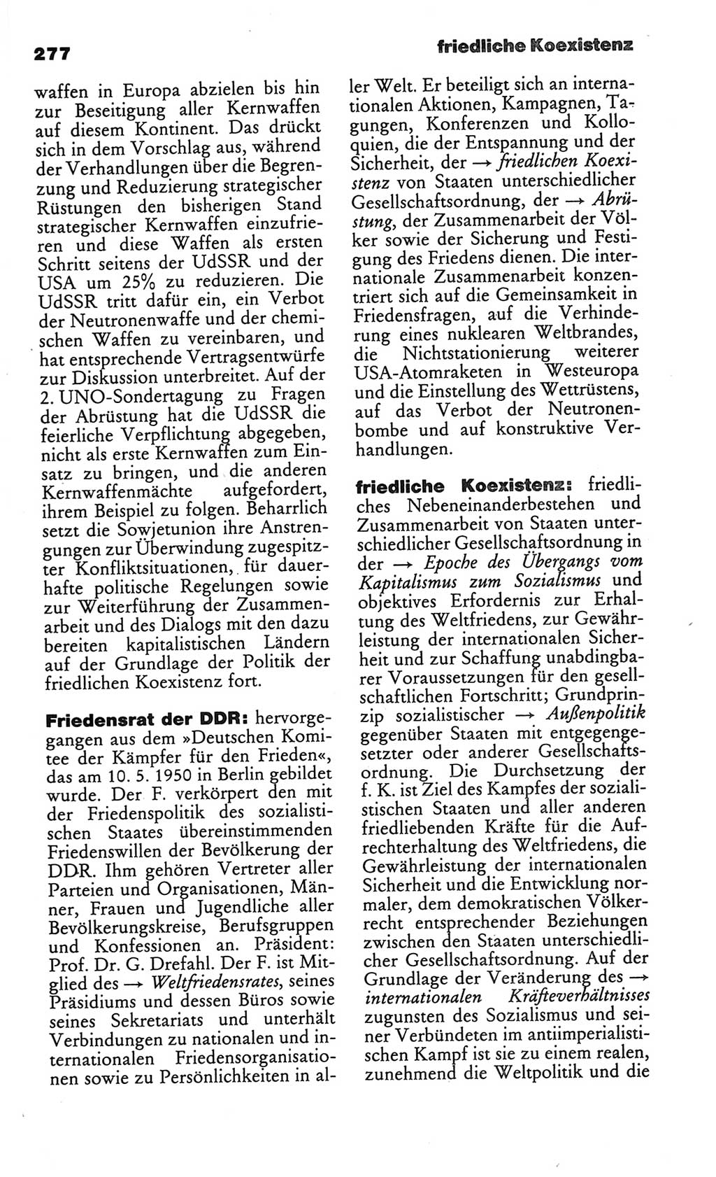 Kleines politisches Wörterbuch [Deutsche Demokratische Republik (DDR)] 1986, Seite 277 (Kl. pol. Wb. DDR 1986, S. 277)