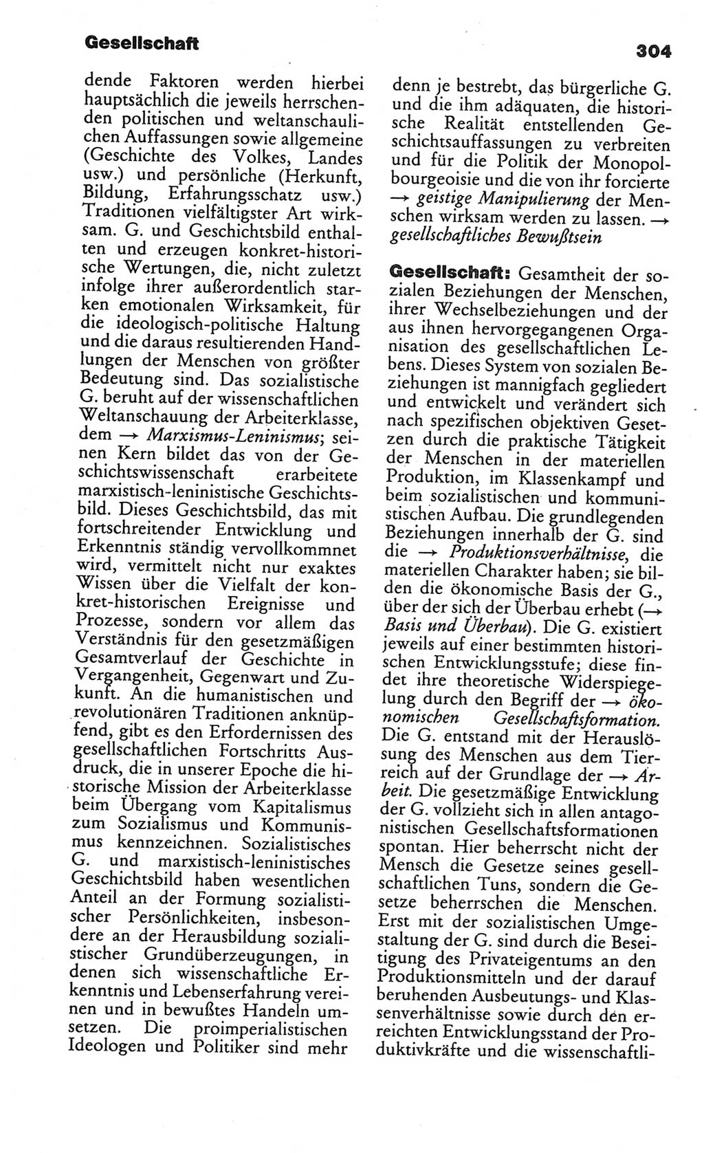 Kleines politisches Wörterbuch [Deutsche Demokratische Republik (DDR)] 1986, Seite 304 (Kl. pol. Wb. DDR 1986, S. 304)