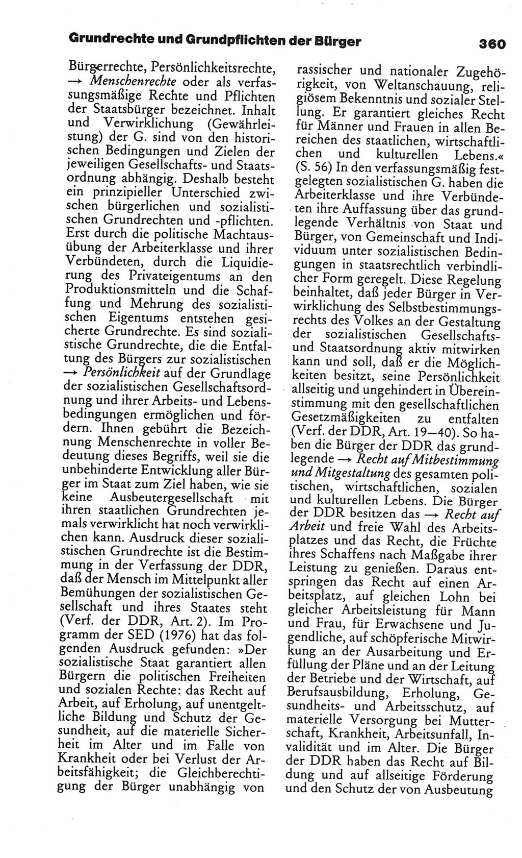 Kleines politisches Wörterbuch [Deutsche Demokratische Republik (DDR)] 1986, Seite 360 (Kl. pol. Wb. DDR 1986, S. 360)