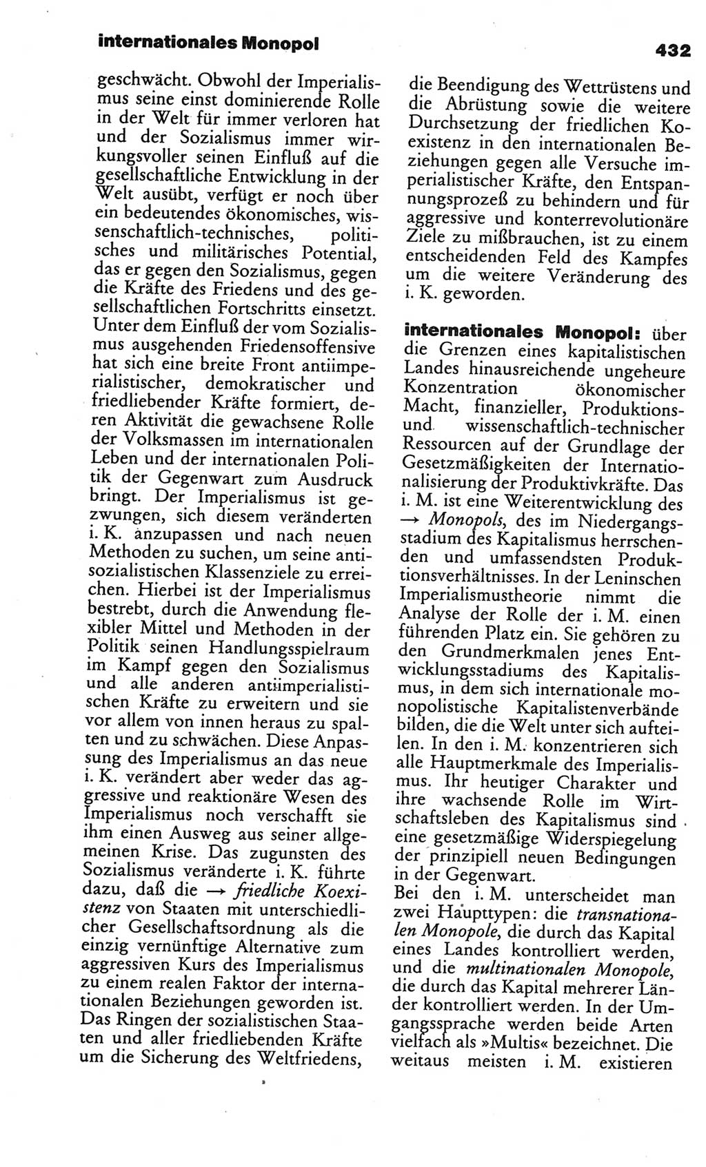 Kleines politisches Wörterbuch [Deutsche Demokratische Republik (DDR)] 1986, Seite 432 (Kl. pol. Wb. DDR 1986, S. 432)