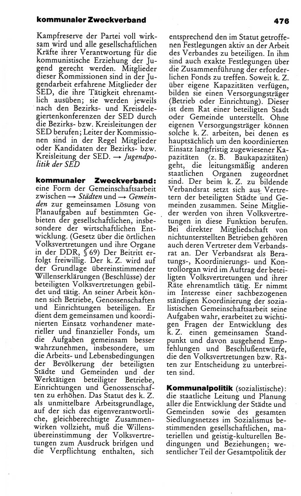 Kleines politisches Wörterbuch [Deutsche Demokratische Republik (DDR)] 1986, Seite 476 (Kl. pol. Wb. DDR 1986, S. 476)