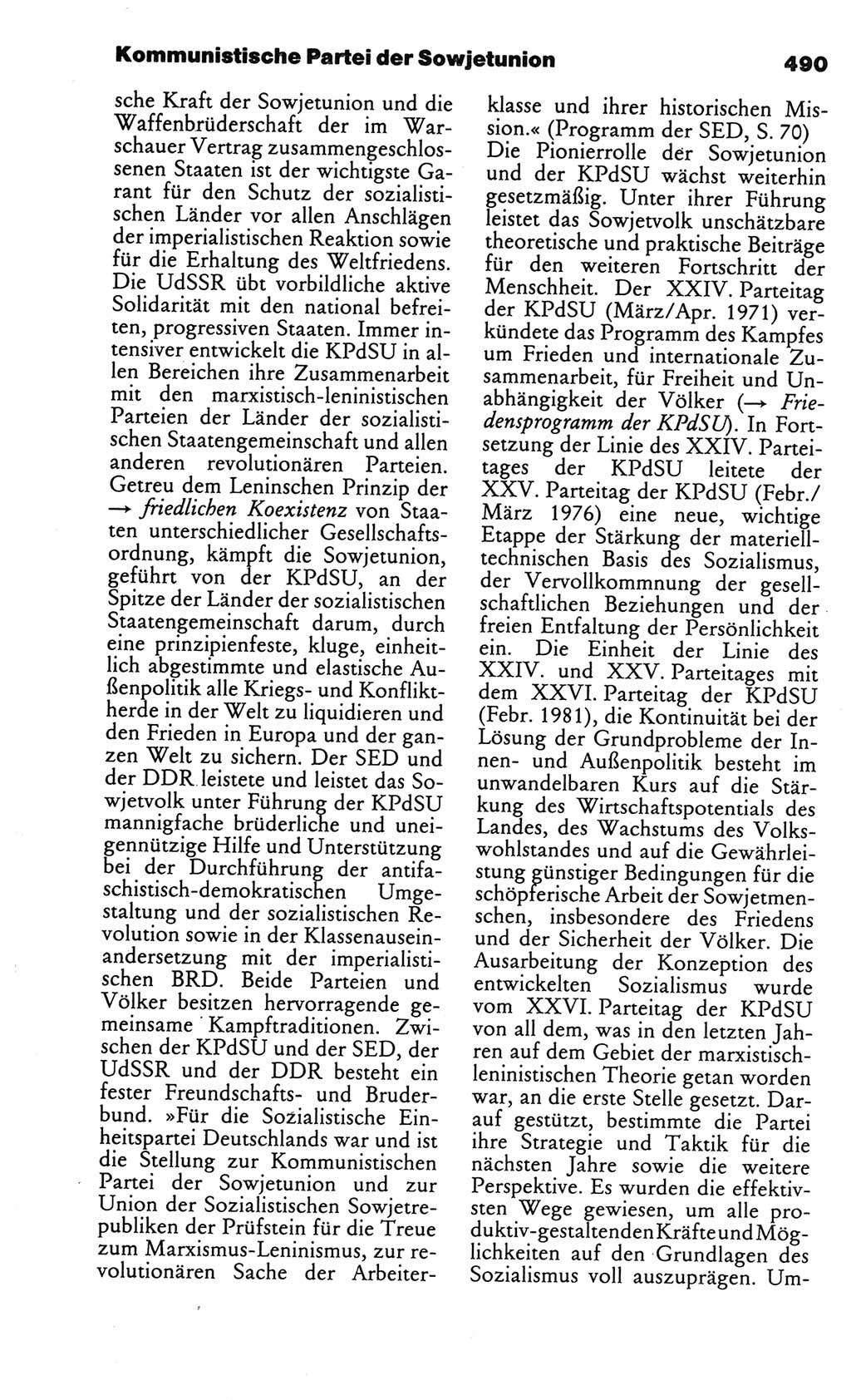 Kleines politisches Wörterbuch [Deutsche Demokratische Republik (DDR)] 1986, Seite 490 (Kl. pol. Wb. DDR 1986, S. 490)