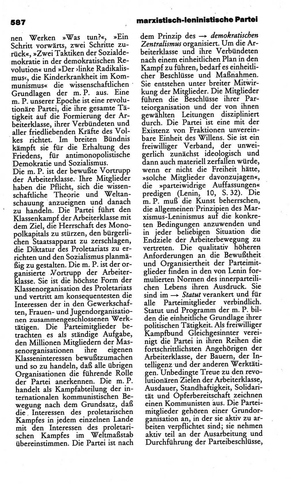 Kleines politisches Wörterbuch [Deutsche Demokratische Republik (DDR)] 1986, Seite 587 (Kl. pol. Wb. DDR 1986, S. 587)