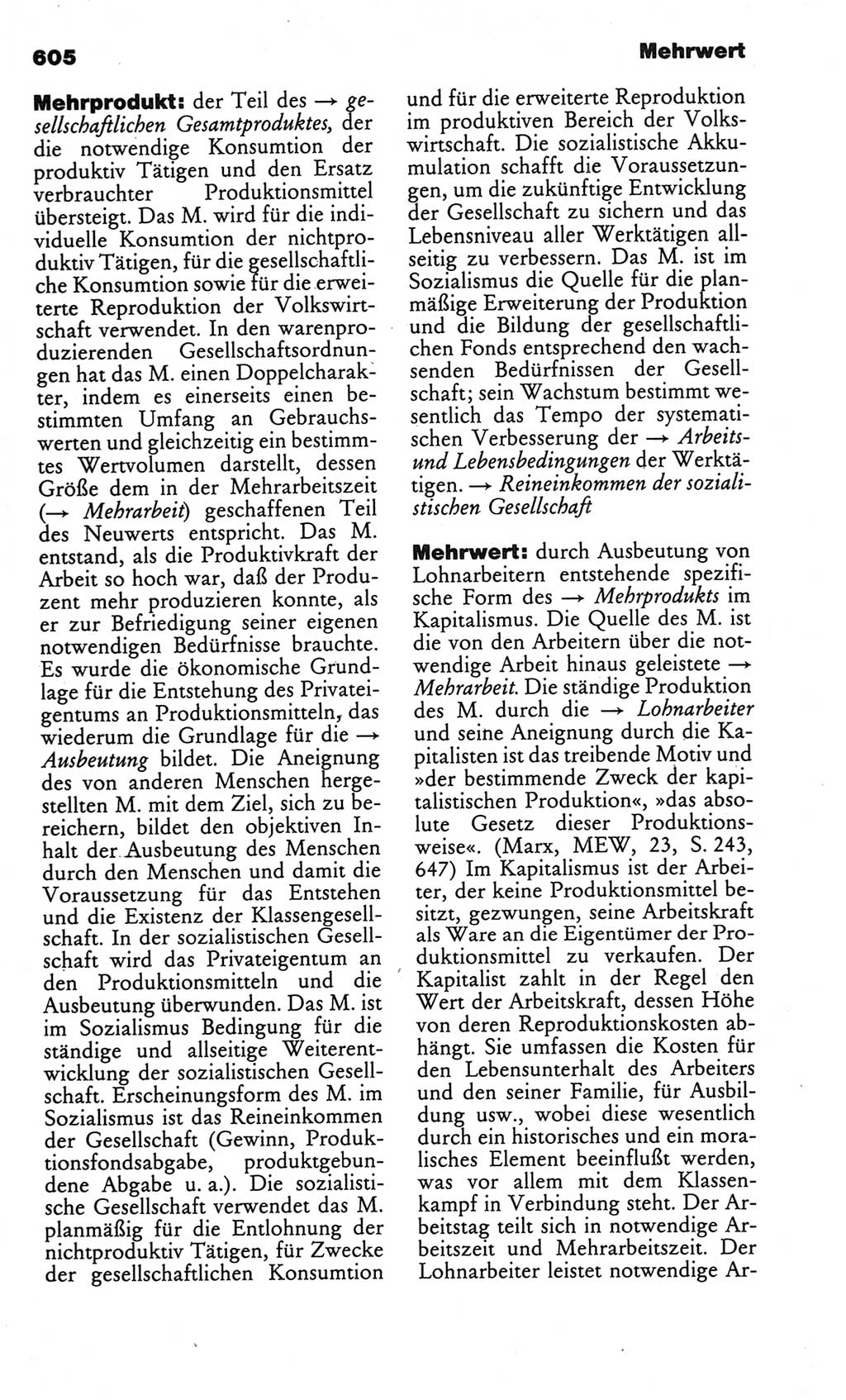 Kleines politisches Wörterbuch [Deutsche Demokratische Republik (DDR)] 1986, Seite 605 (Kl. pol. Wb. DDR 1986, S. 605)