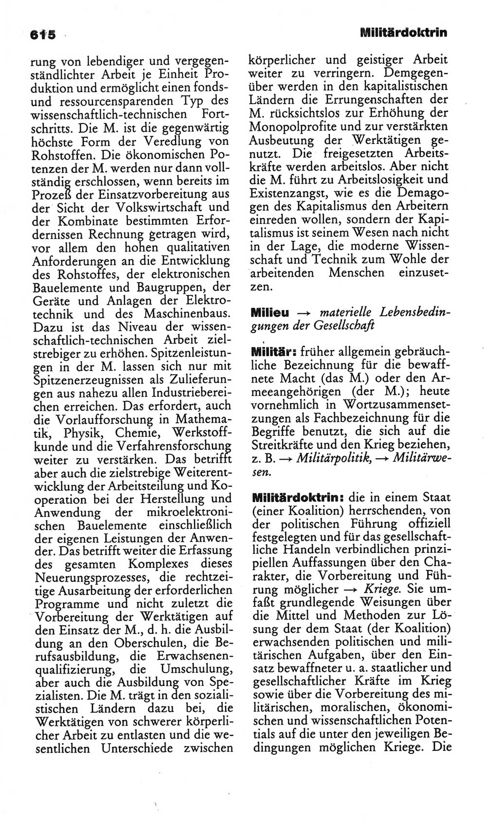 Kleines politisches Wörterbuch [Deutsche Demokratische Republik (DDR)] 1986, Seite 615 (Kl. pol. Wb. DDR 1986, S. 615)