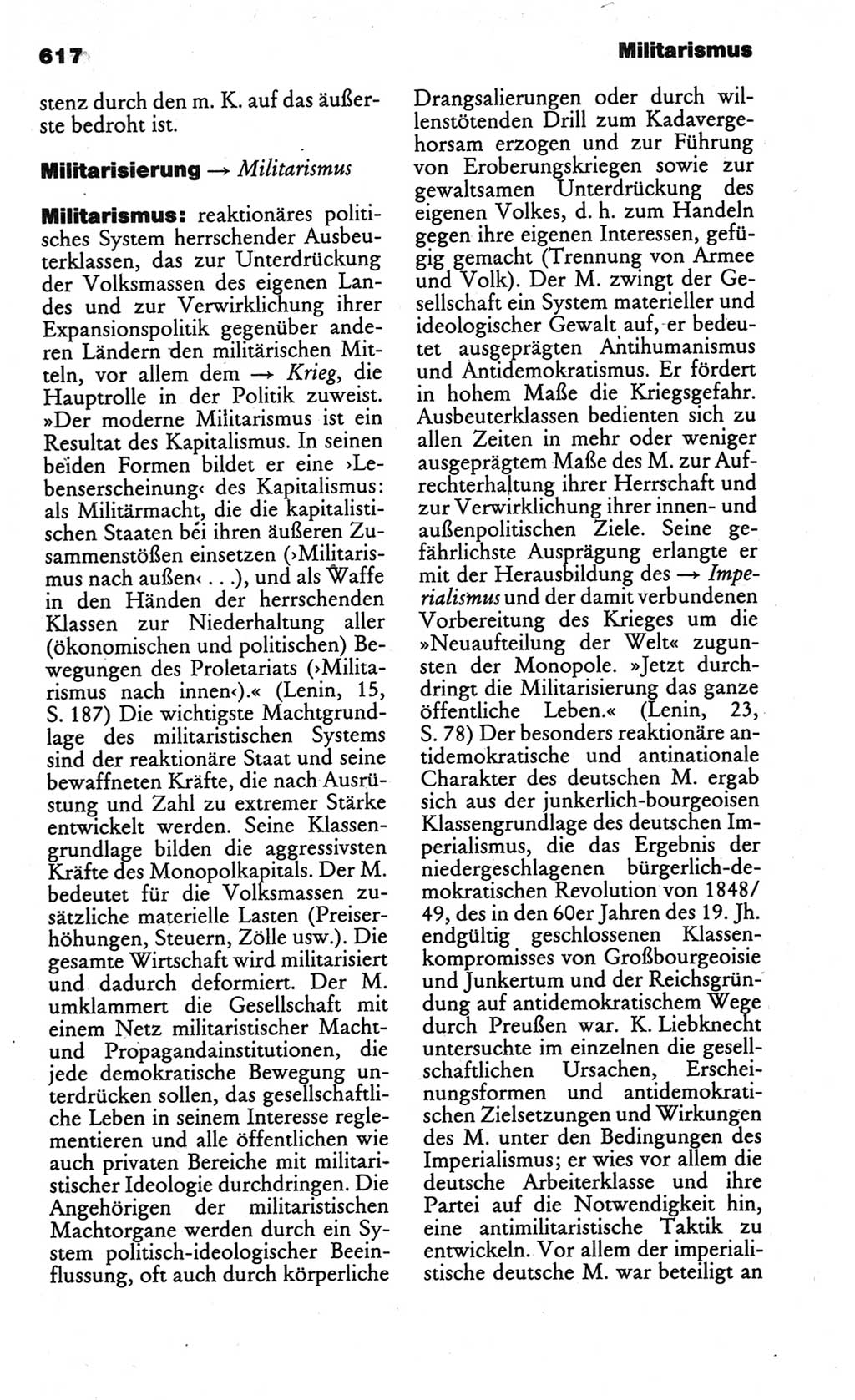 Kleines politisches Wörterbuch [Deutsche Demokratische Republik (DDR)] 1986, Seite 617 (Kl. pol. Wb. DDR 1986, S. 617)