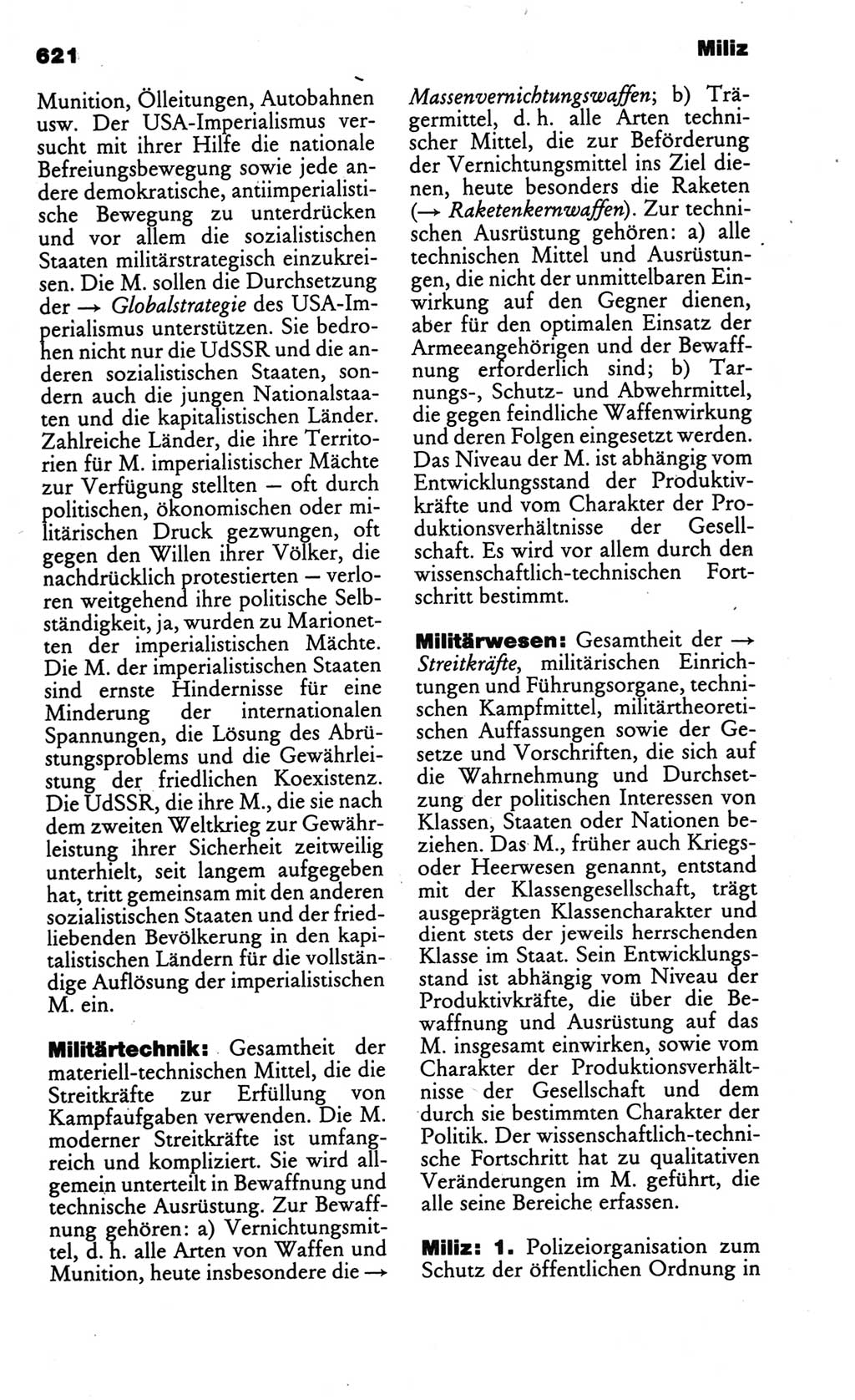Kleines politisches Wörterbuch [Deutsche Demokratische Republik (DDR)] 1986, Seite 621 (Kl. pol. Wb. DDR 1986, S. 621)