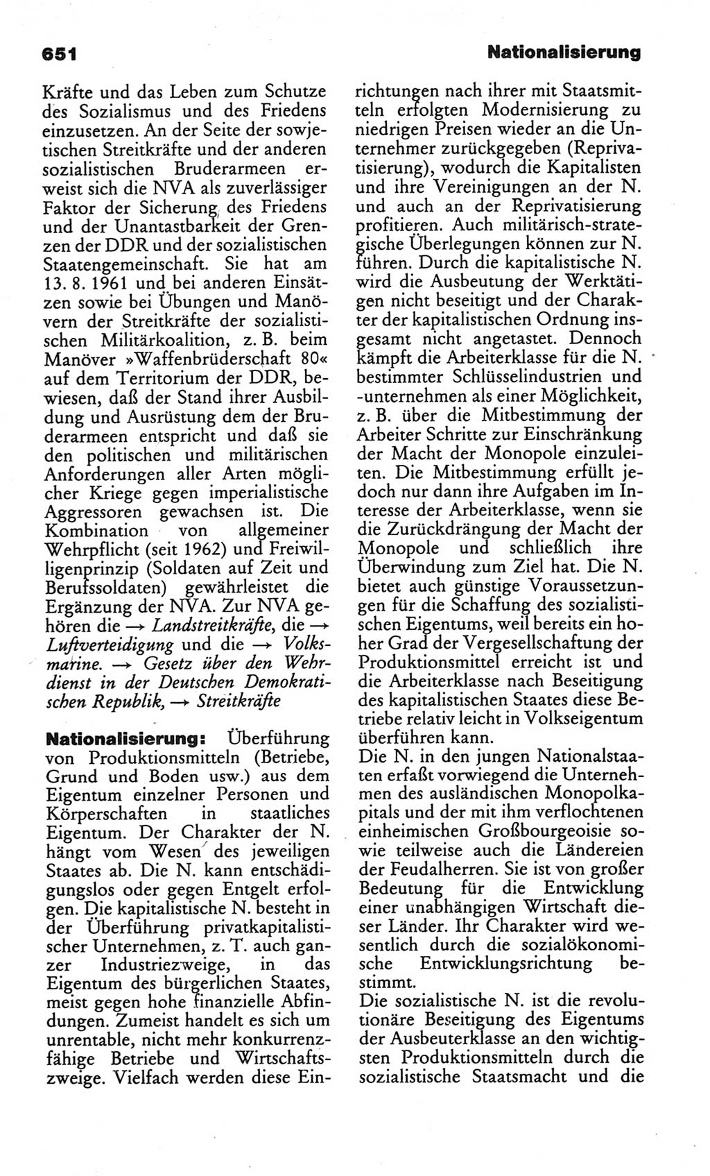 Kleines politisches Wörterbuch [Deutsche Demokratische Republik (DDR)] 1986, Seite 651 (Kl. pol. Wb. DDR 1986, S. 651)