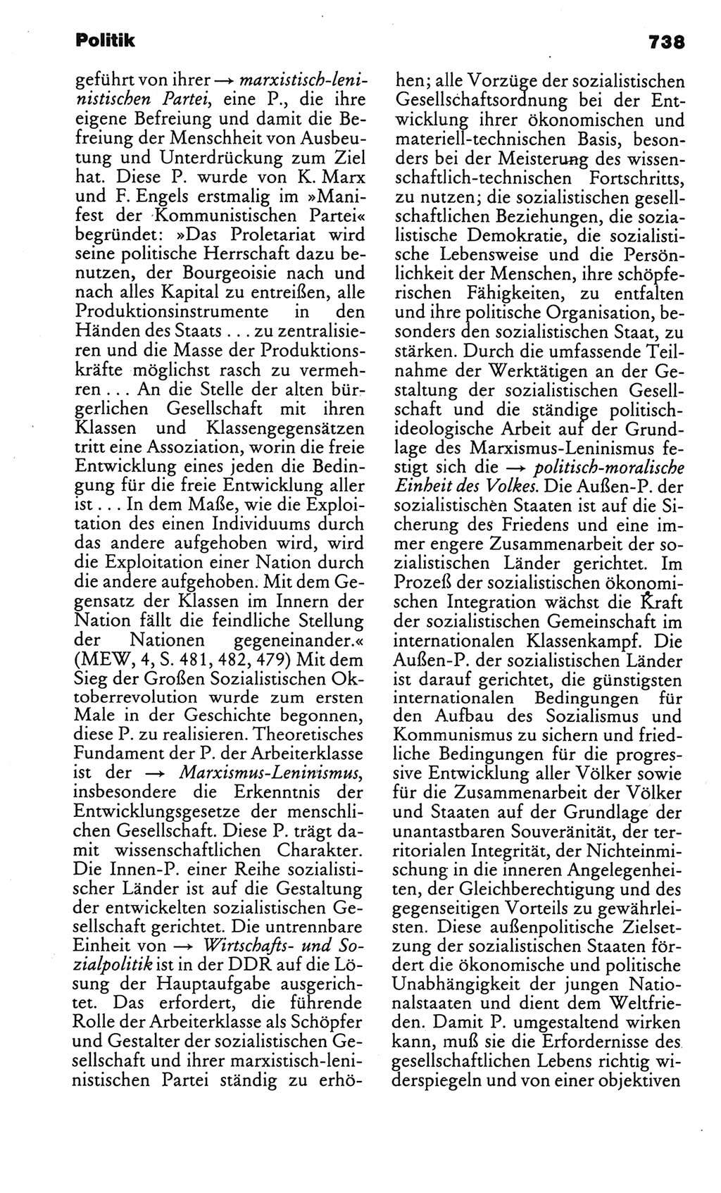 Kleines politisches Wörterbuch [Deutsche Demokratische Republik (DDR)] 1986, Seite 738 (Kl. pol. Wb. DDR 1986, S. 738)
