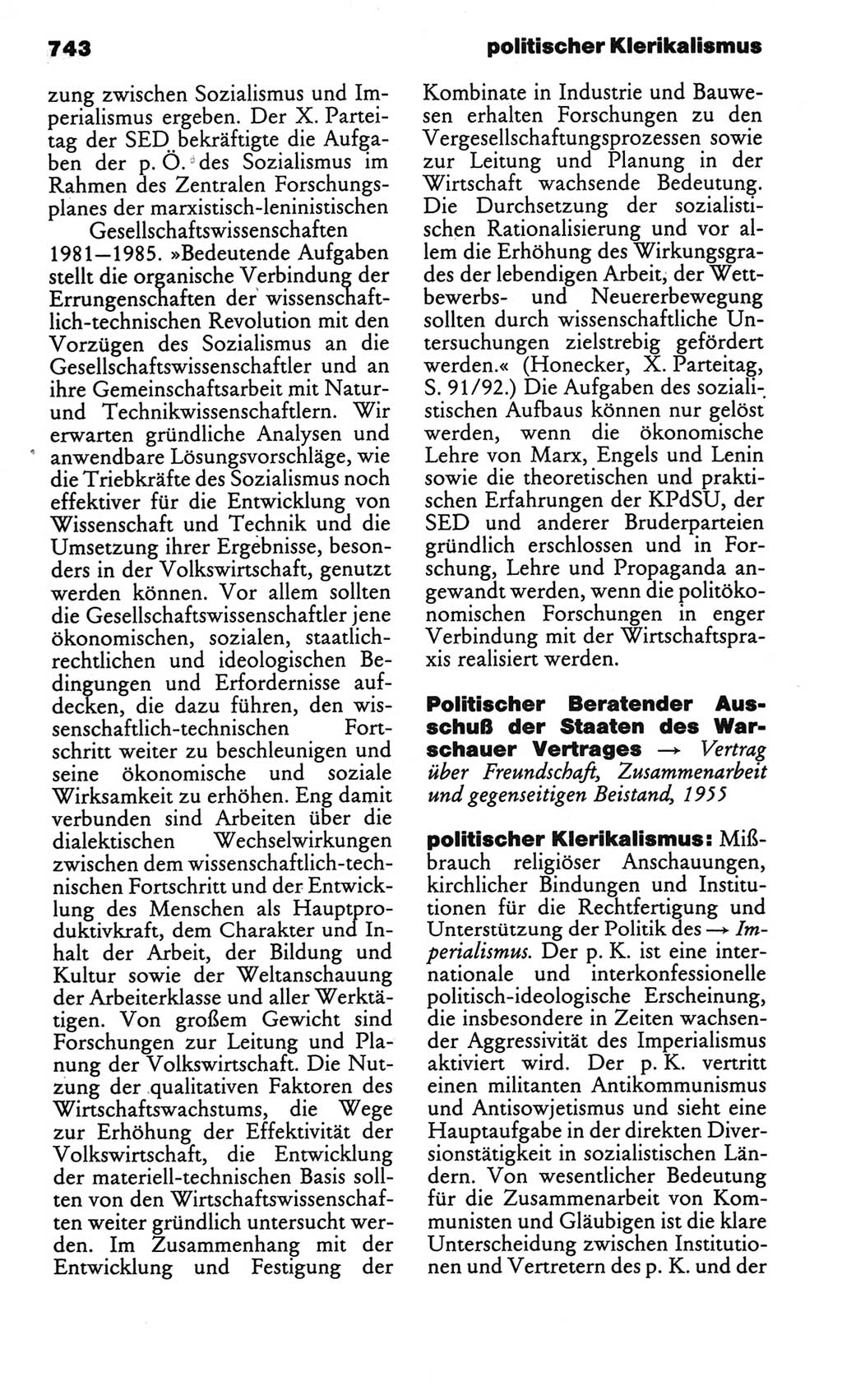 Kleines politisches Wörterbuch [Deutsche Demokratische Republik (DDR)] 1986, Seite 743 (Kl. pol. Wb. DDR 1986, S. 743)