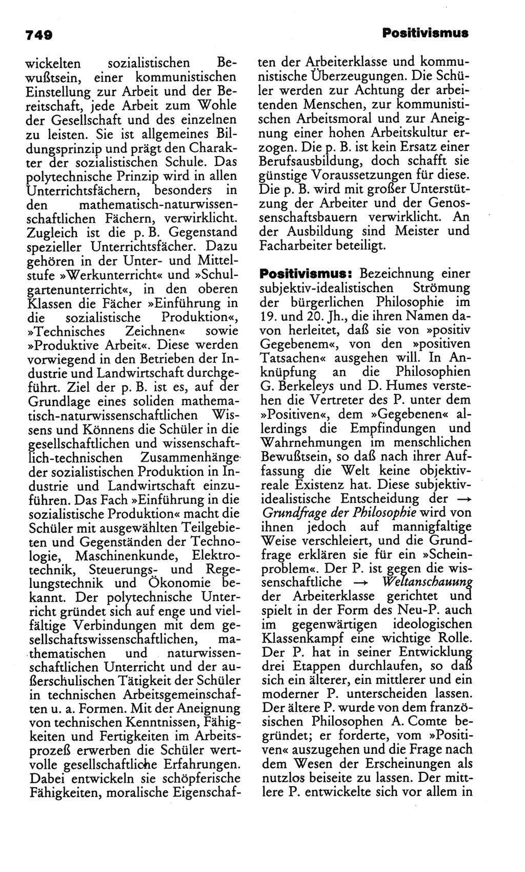 Kleines politisches Wörterbuch [Deutsche Demokratische Republik (DDR)] 1986, Seite 749 (Kl. pol. Wb. DDR 1986, S. 749)