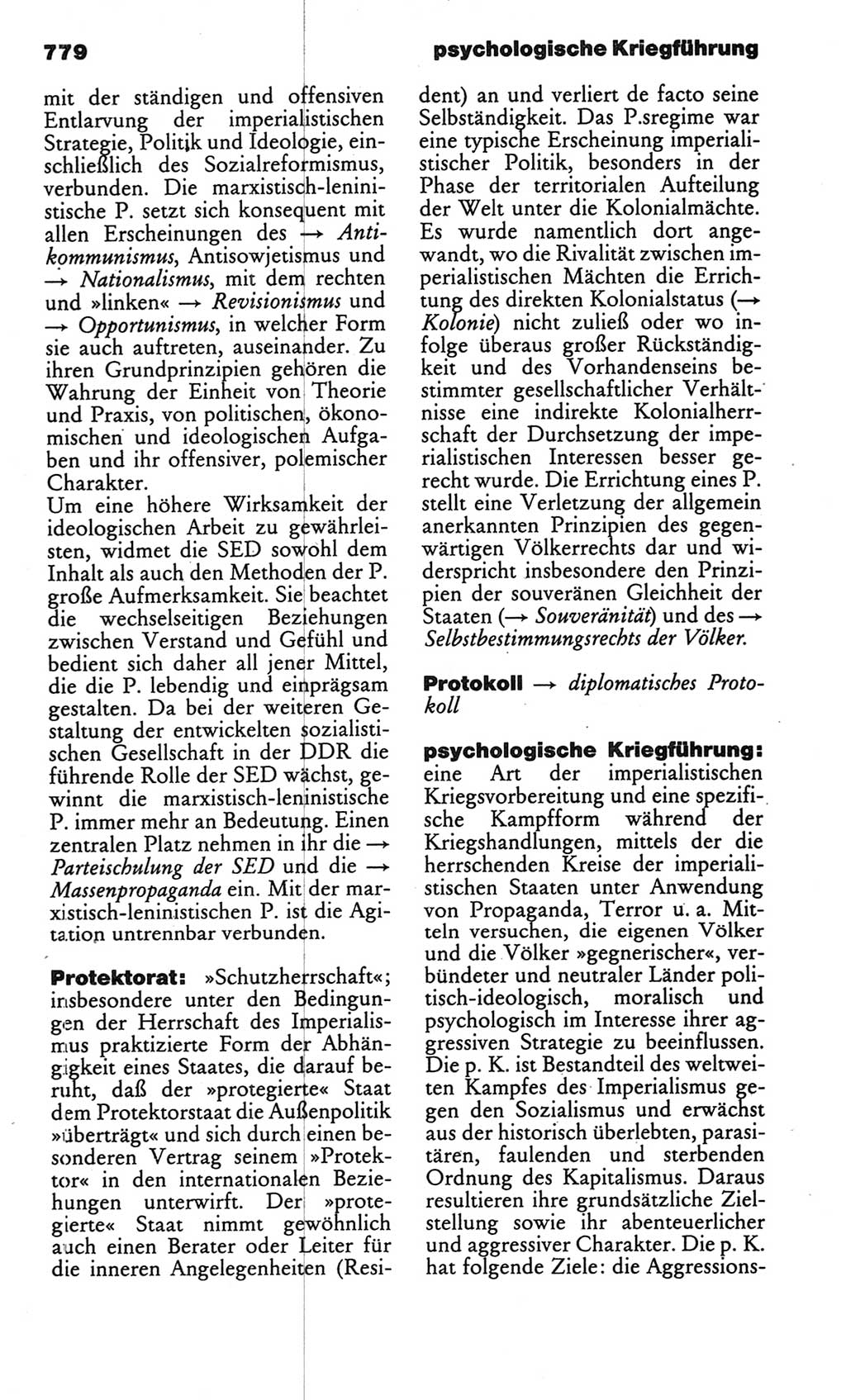 Kleines politisches Wörterbuch [Deutsche Demokratische Republik (DDR)] 1986, Seite 779 (Kl. pol. Wb. DDR 1986, S. 779)