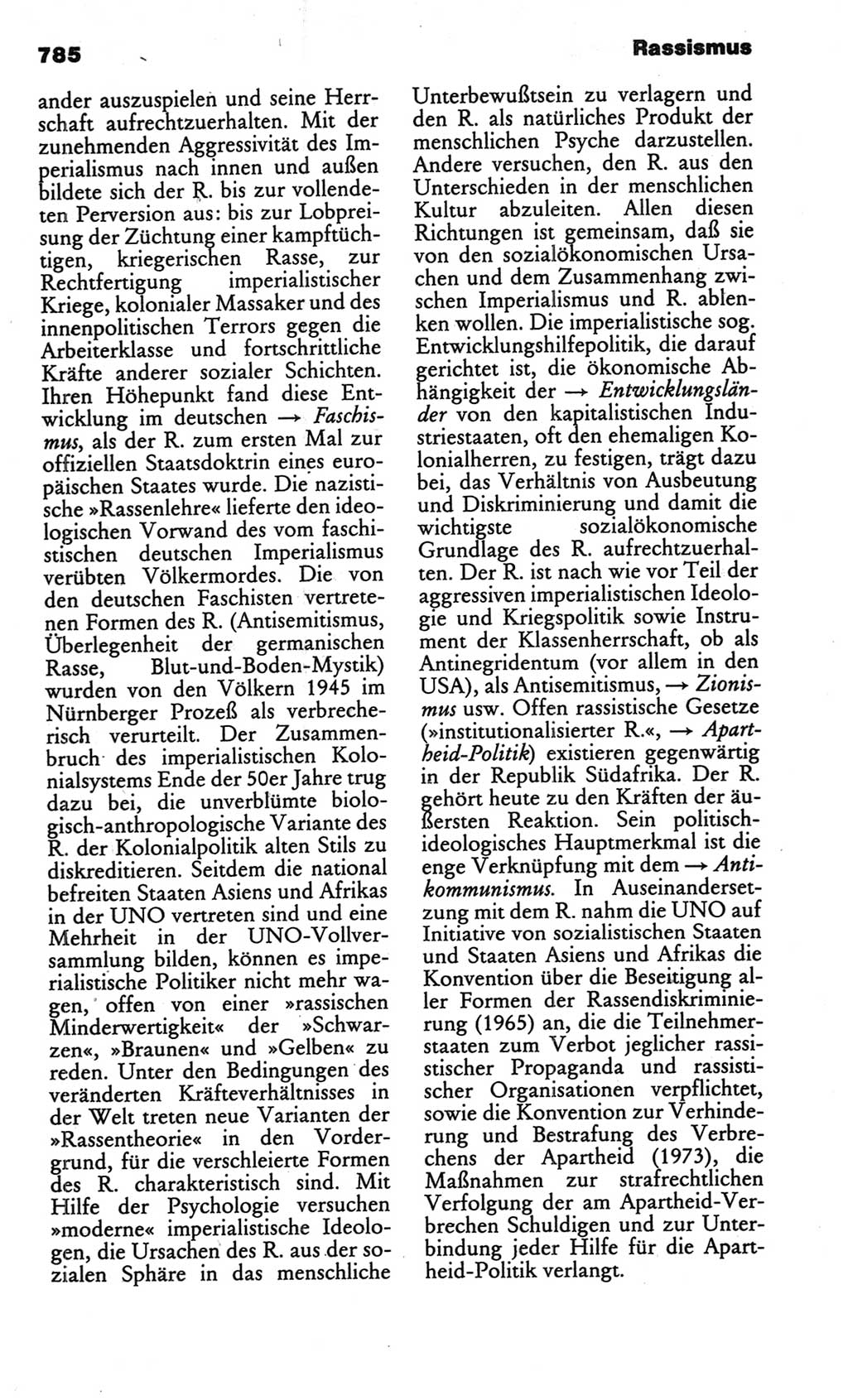 Kleines politisches Wörterbuch [Deutsche Demokratische Republik (DDR)] 1986, Seite 785 (Kl. pol. Wb. DDR 1986, S. 785)