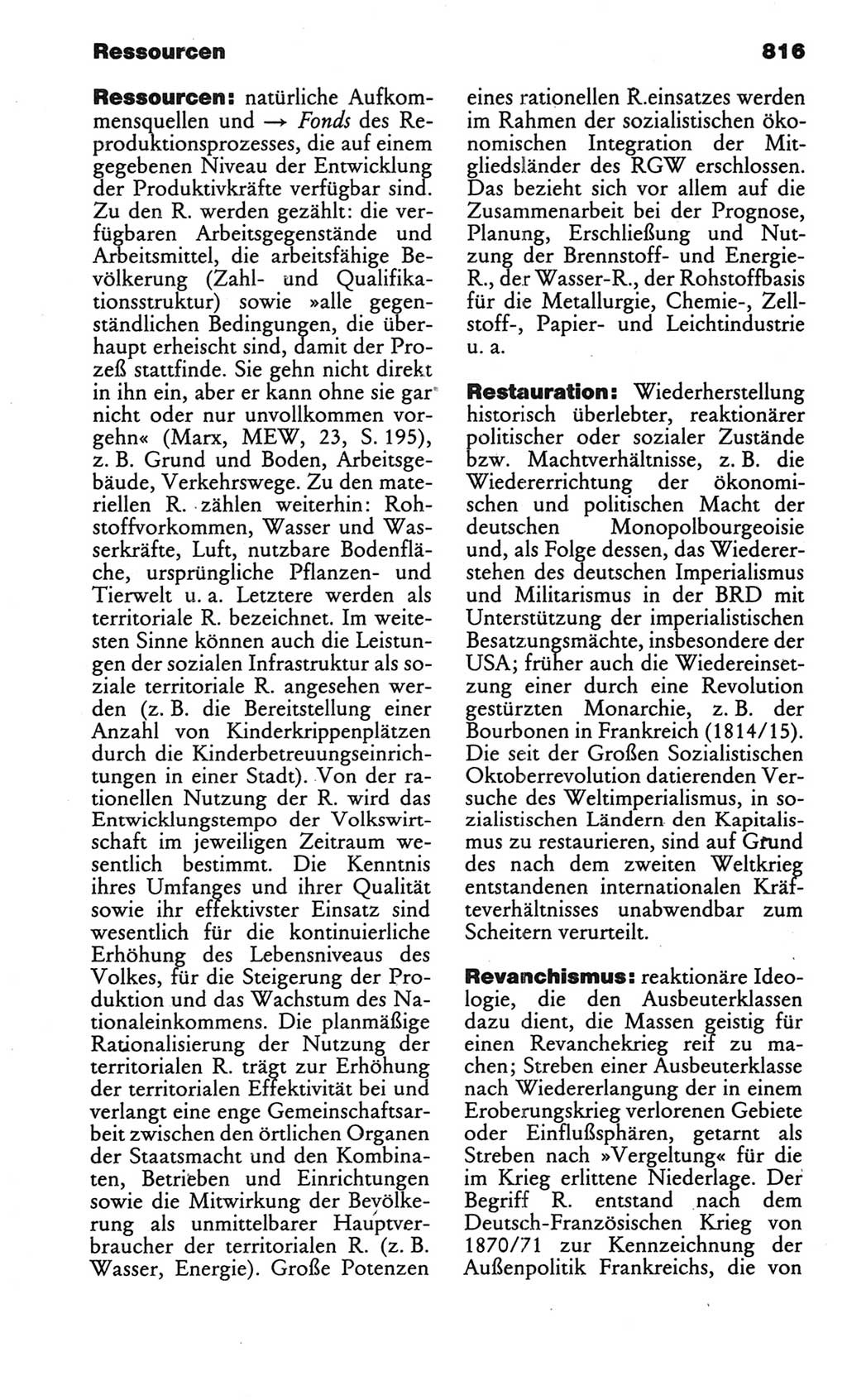 Kleines politisches Wörterbuch [Deutsche Demokratische Republik (DDR)] 1986, Seite 816 (Kl. pol. Wb. DDR 1986, S. 816)