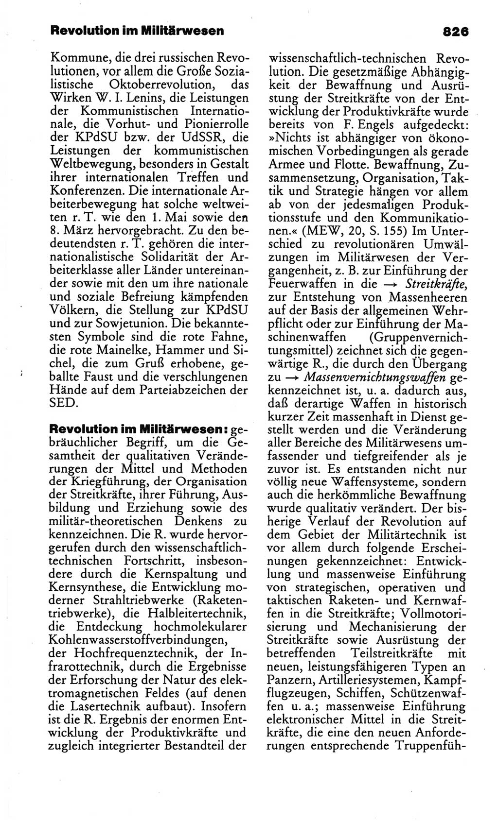 Kleines politisches Wörterbuch [Deutsche Demokratische Republik (DDR)] 1986, Seite 826 (Kl. pol. Wb. DDR 1986, S. 826)