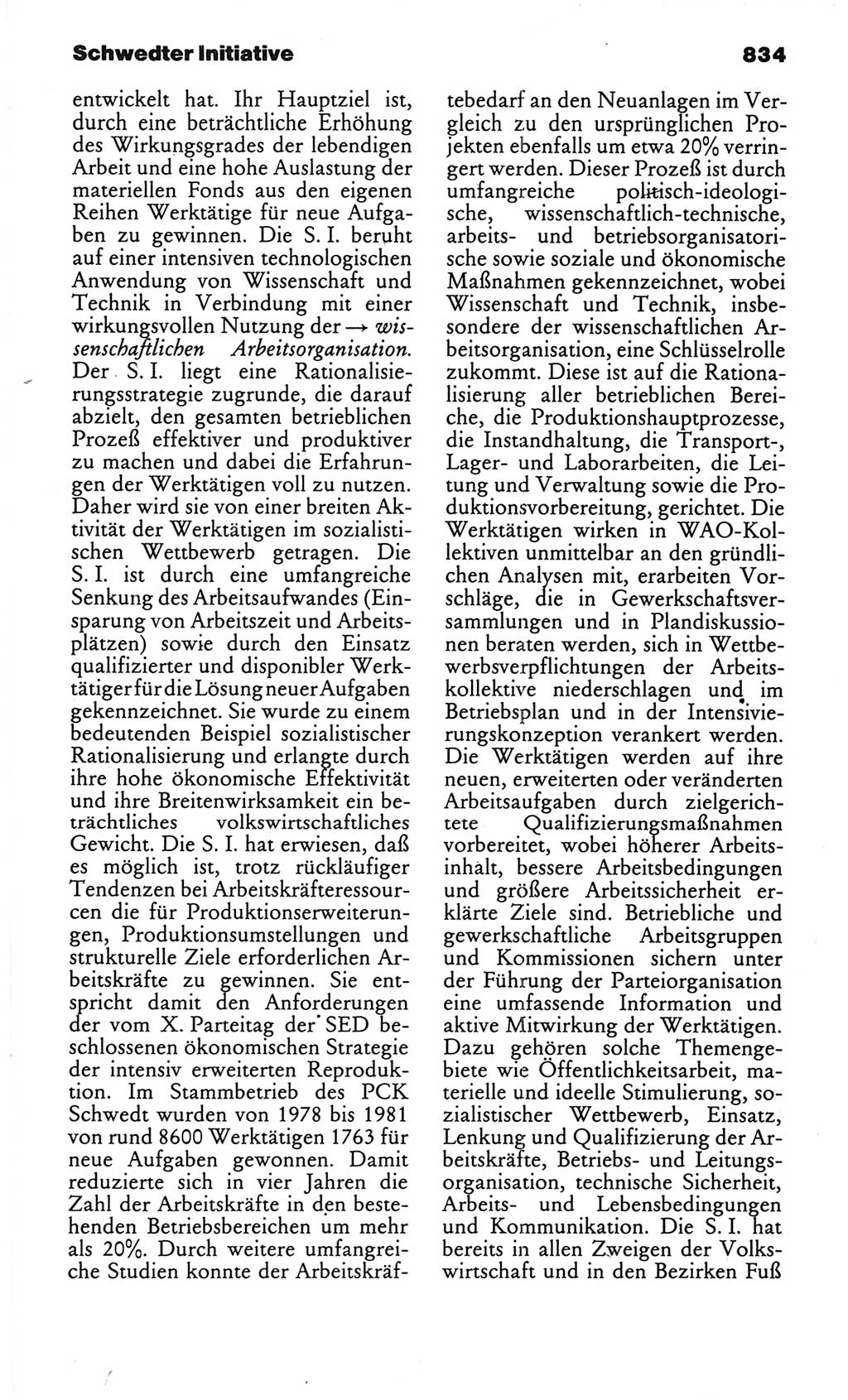 Kleines politisches Wörterbuch [Deutsche Demokratische Republik (DDR)] 1986, Seite 834 (Kl. pol. Wb. DDR 1986, S. 834)