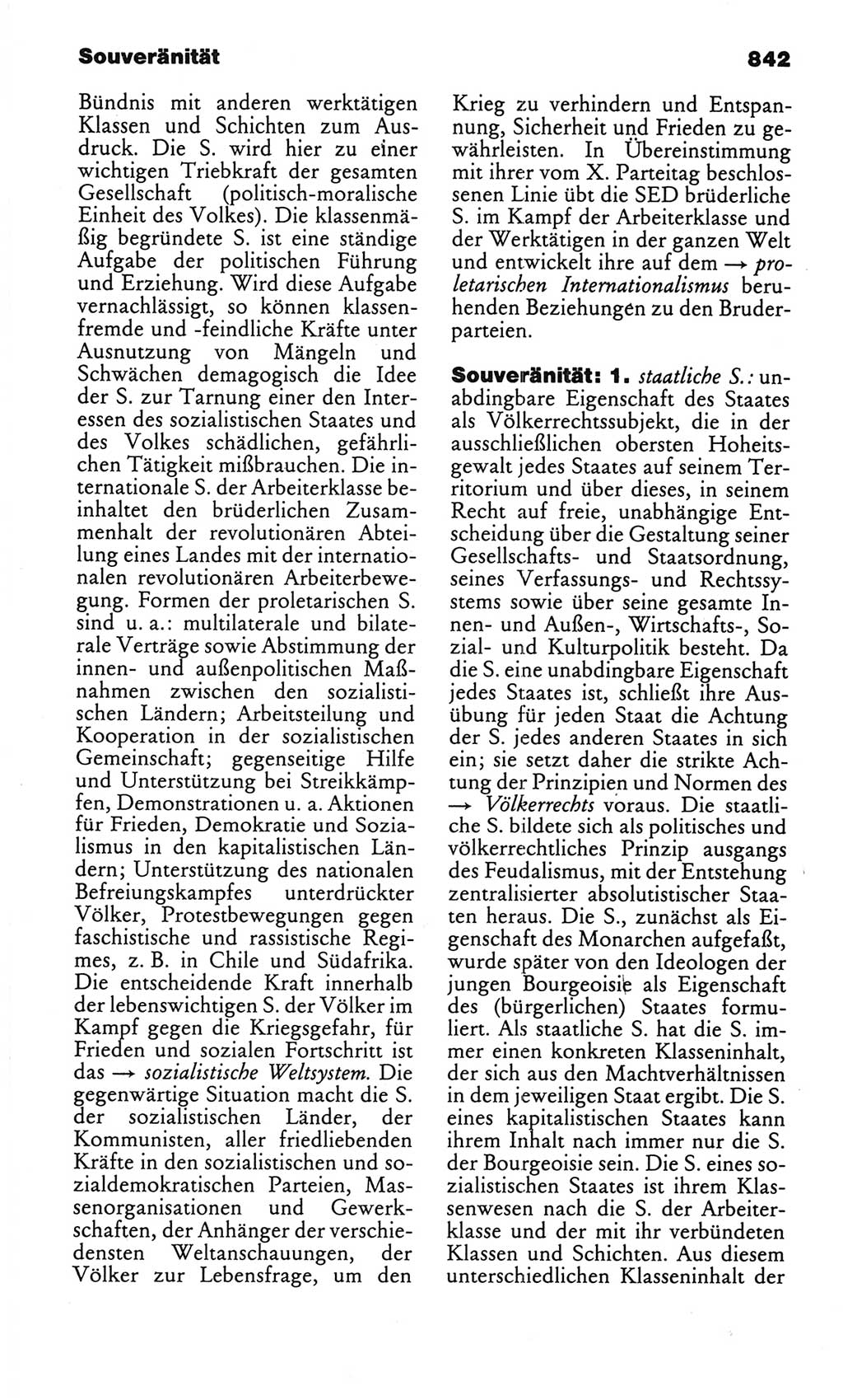Kleines politisches Wörterbuch [Deutsche Demokratische Republik (DDR)] 1986, Seite 842 (Kl. pol. Wb. DDR 1986, S. 842)