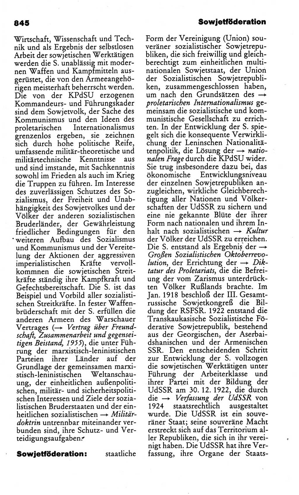 Kleines politisches Wörterbuch [Deutsche Demokratische Republik (DDR)] 1986, Seite 845 (Kl. pol. Wb. DDR 1986, S. 845)