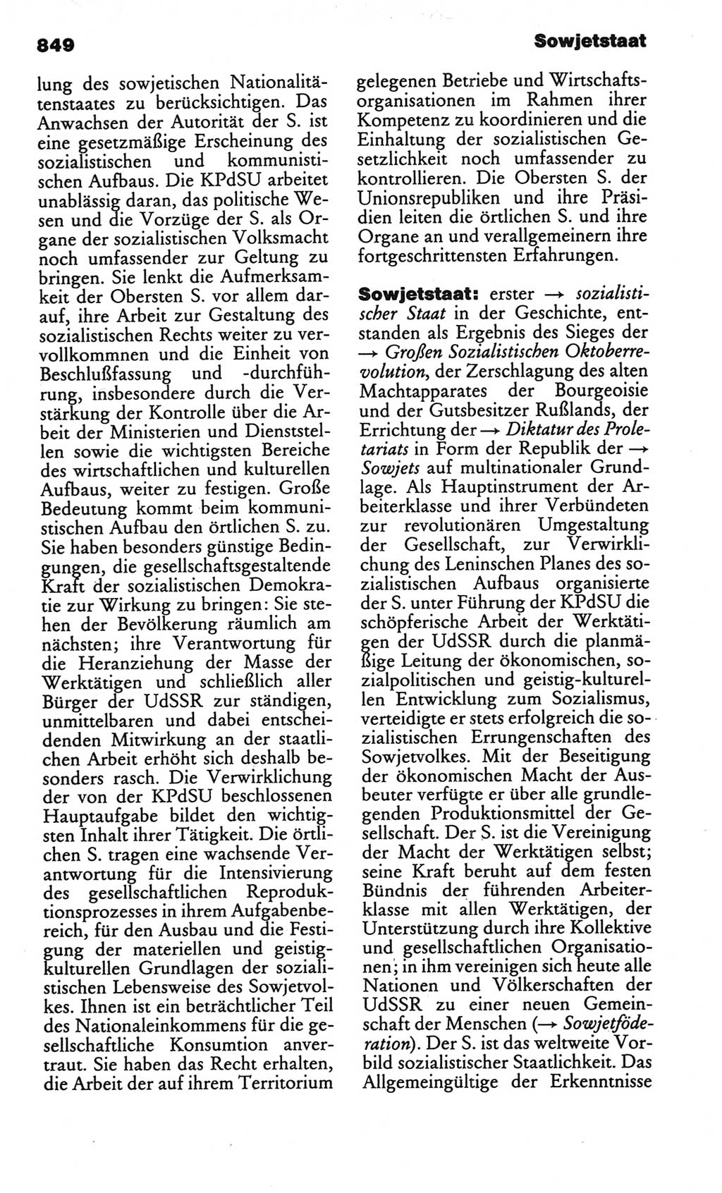 Kleines politisches Wörterbuch [Deutsche Demokratische Republik (DDR)] 1986, Seite 849 (Kl. pol. Wb. DDR 1986, S. 849)