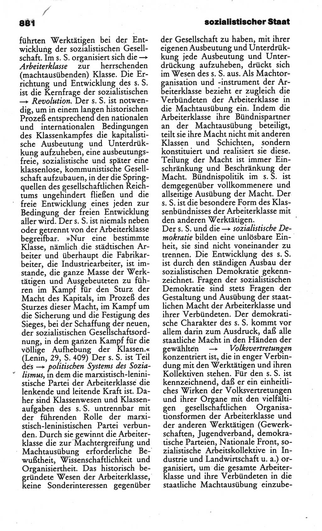 Kleines politisches Wörterbuch [Deutsche Demokratische Republik (DDR)] 1986, Seite 881 (Kl. pol. Wb. DDR 1986, S. 881)