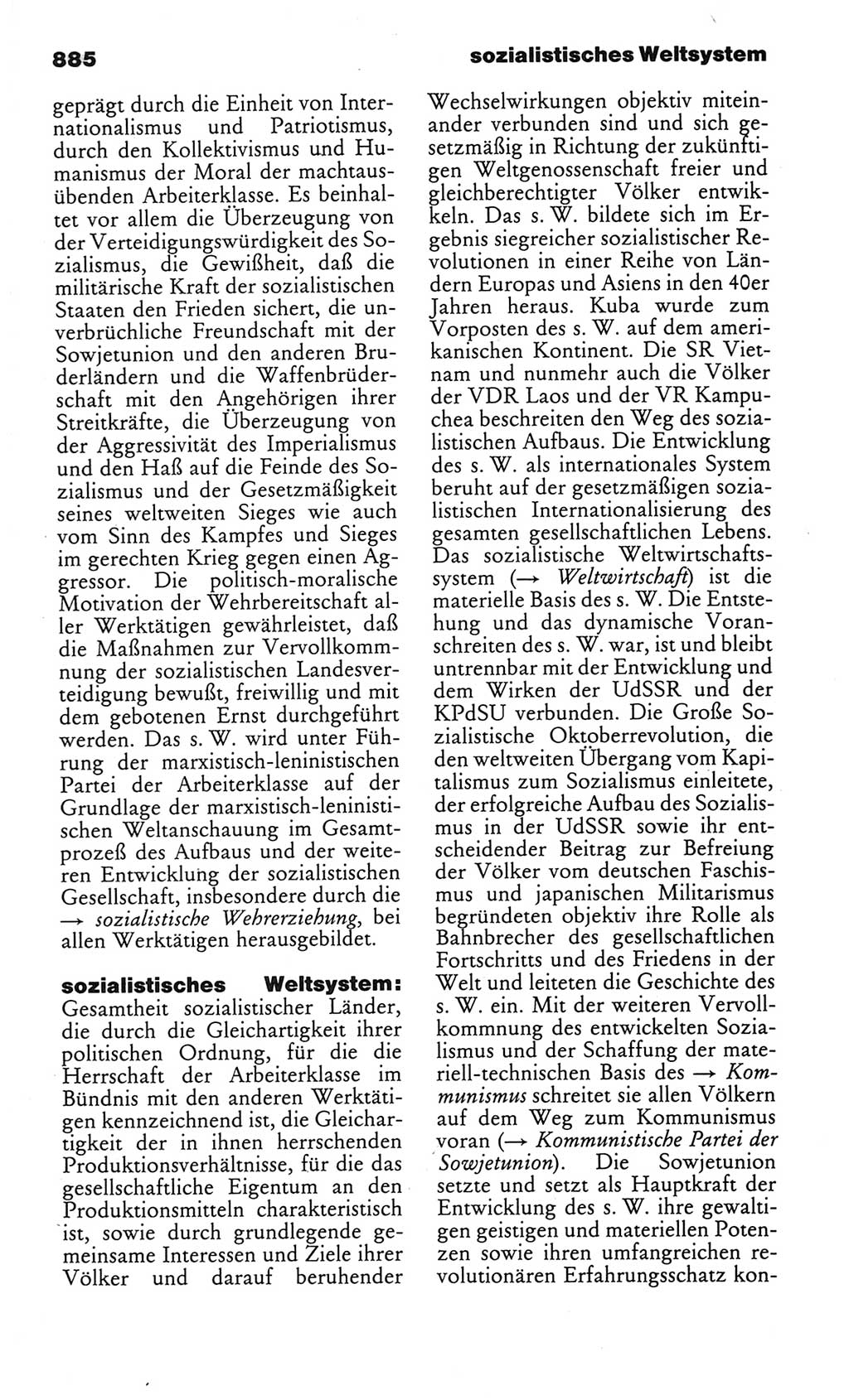 Kleines politisches Wörterbuch [Deutsche Demokratische Republik (DDR)] 1986, Seite 885 (Kl. pol. Wb. DDR 1986, S. 885)