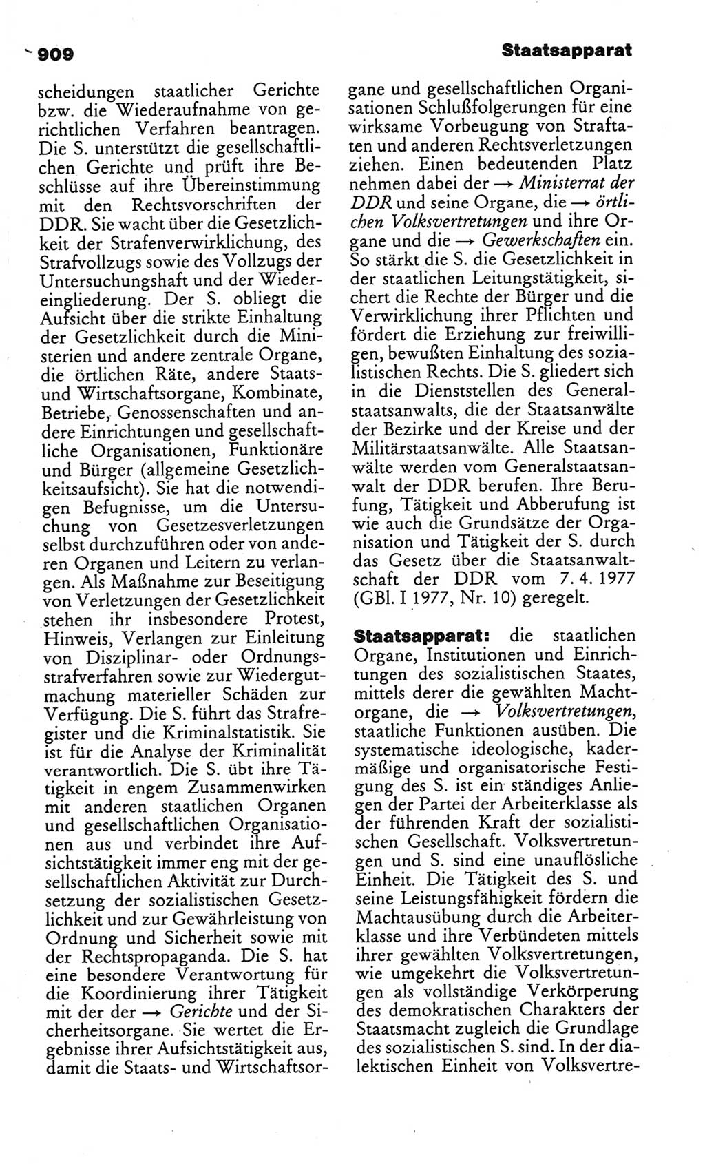 Kleines politisches Wörterbuch [Deutsche Demokratische Republik (DDR)] 1986, Seite 909 (Kl. pol. Wb. DDR 1986, S. 909)