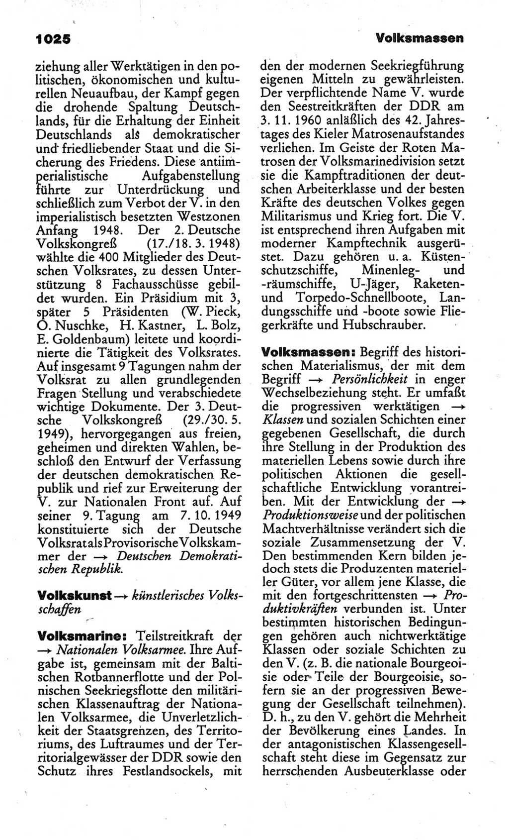 Kleines politisches Wörterbuch [Deutsche Demokratische Republik (DDR)] 1986, Seite 1025 (Kl. pol. Wb. DDR 1986, S. 1025)