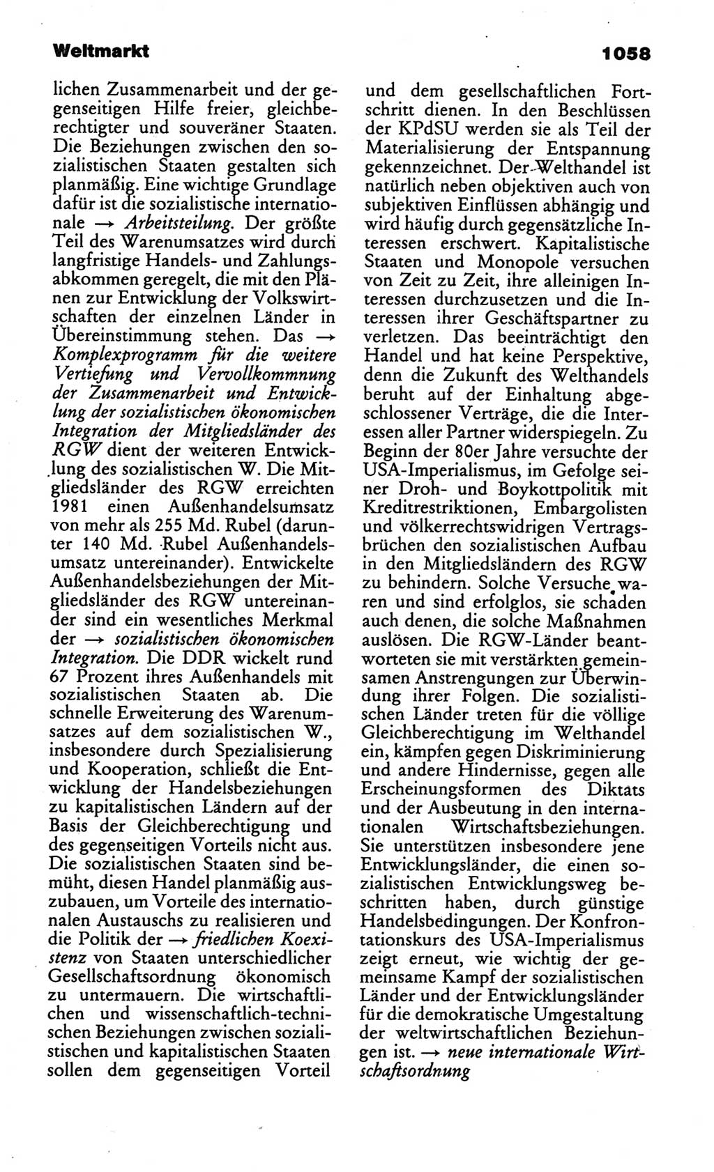 Kleines politisches Wörterbuch [Deutsche Demokratische Republik (DDR)] 1986, Seite 1058 (Kl. pol. Wb. DDR 1986, S. 1058)