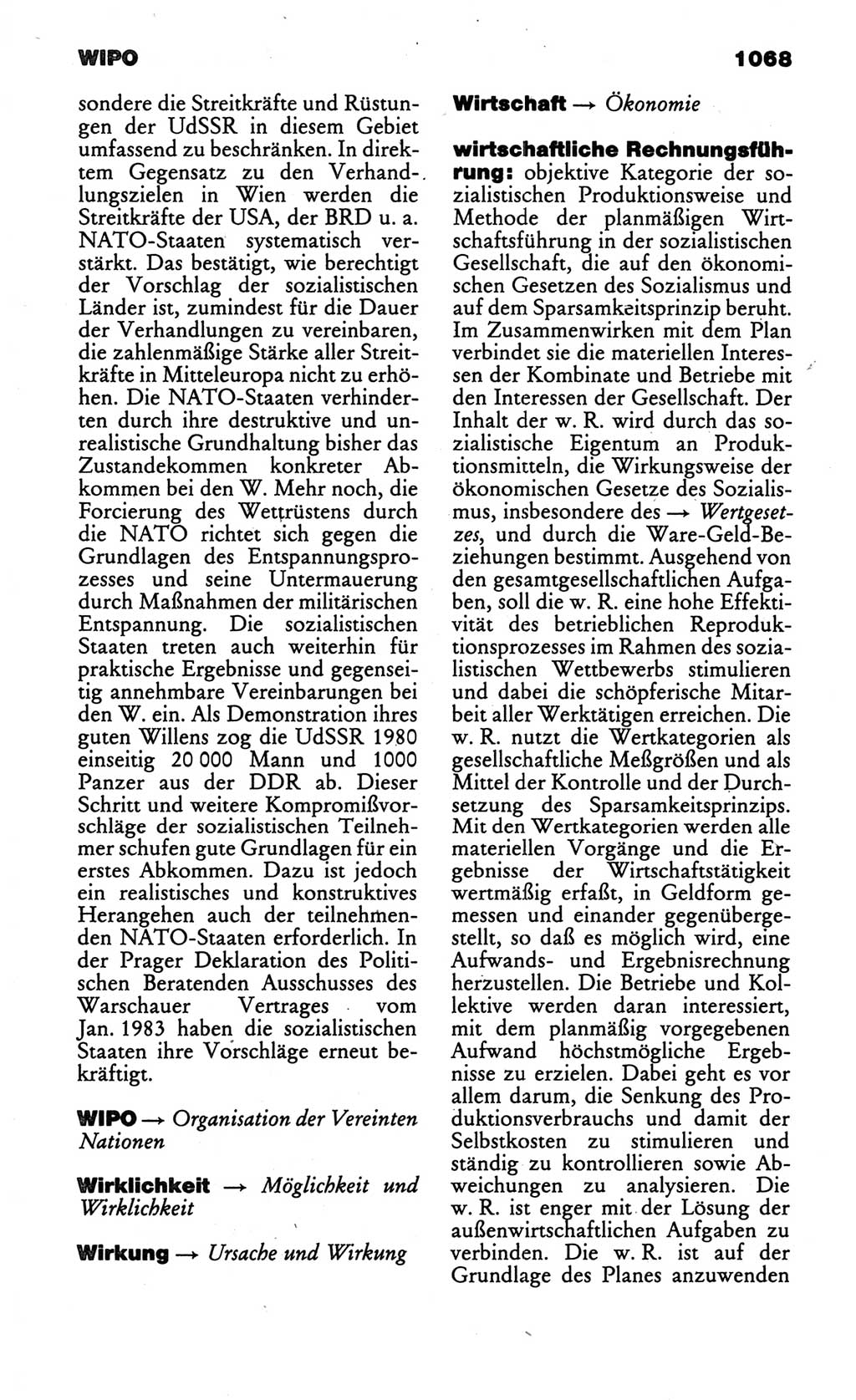 Kleines politisches Wörterbuch [Deutsche Demokratische Republik (DDR)] 1986, Seite 1068 (Kl. pol. Wb. DDR 1986, S. 1068)