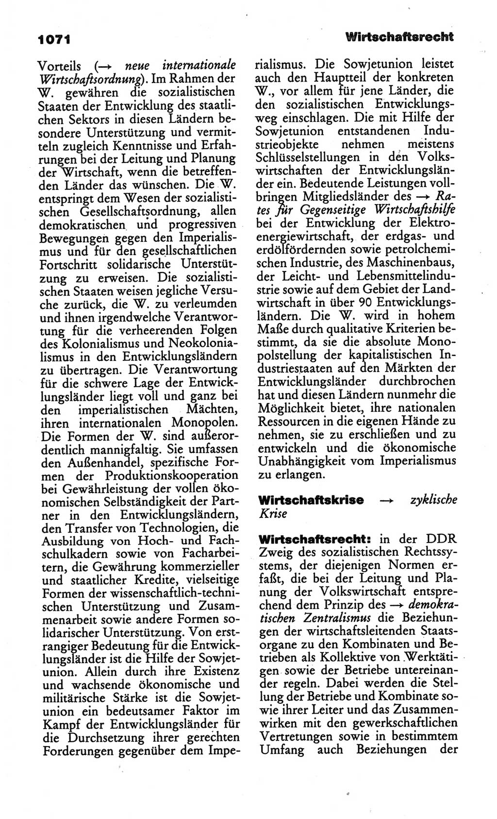 Kleines politisches Wörterbuch [Deutsche Demokratische Republik (DDR)] 1986, Seite 1071 (Kl. pol. Wb. DDR 1986, S. 1071)