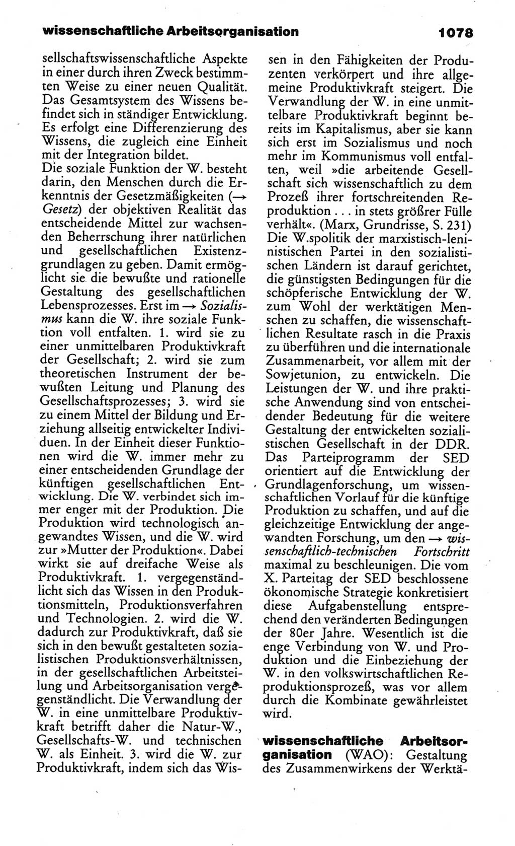 Kleines politisches Wörterbuch [Deutsche Demokratische Republik (DDR)] 1986, Seite 1078 (Kl. pol. Wb. DDR 1986, S. 1078)