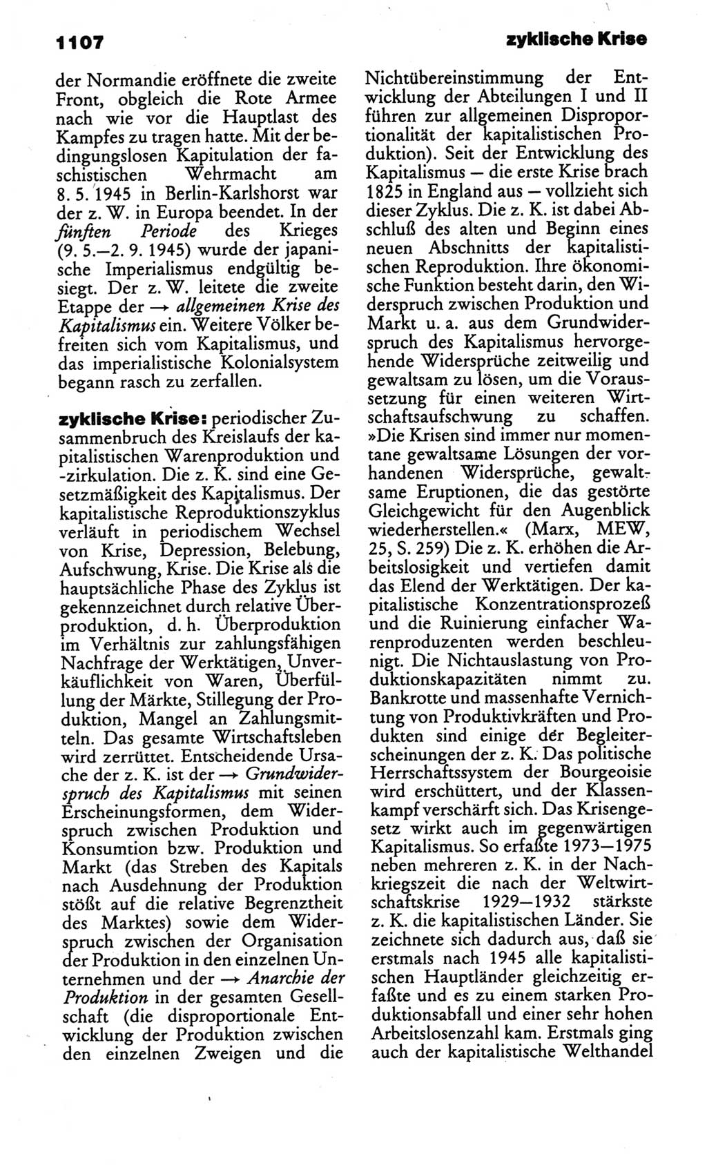 Kleines politisches Wörterbuch [Deutsche Demokratische Republik (DDR)] 1986, Seite 1107 (Kl. pol. Wb. DDR 1986, S. 1107)