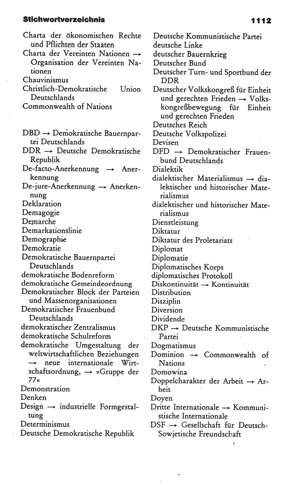 Kleines politisches Wörterbuch [Deutsche Demokratische Republik (DDR)] 1986, Seite 1112 (Kl. pol. Wb. DDR 1986, S. 1112)