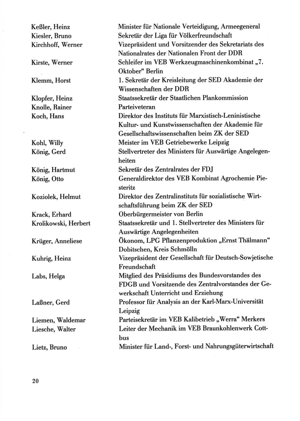 Protokoll der Verhandlungen des Ⅺ. Parteitages der Sozialistischen Einheitspartei Deutschlands (SED) [Deutsche Demokratische Republik (DDR)] 1986, Seite 20