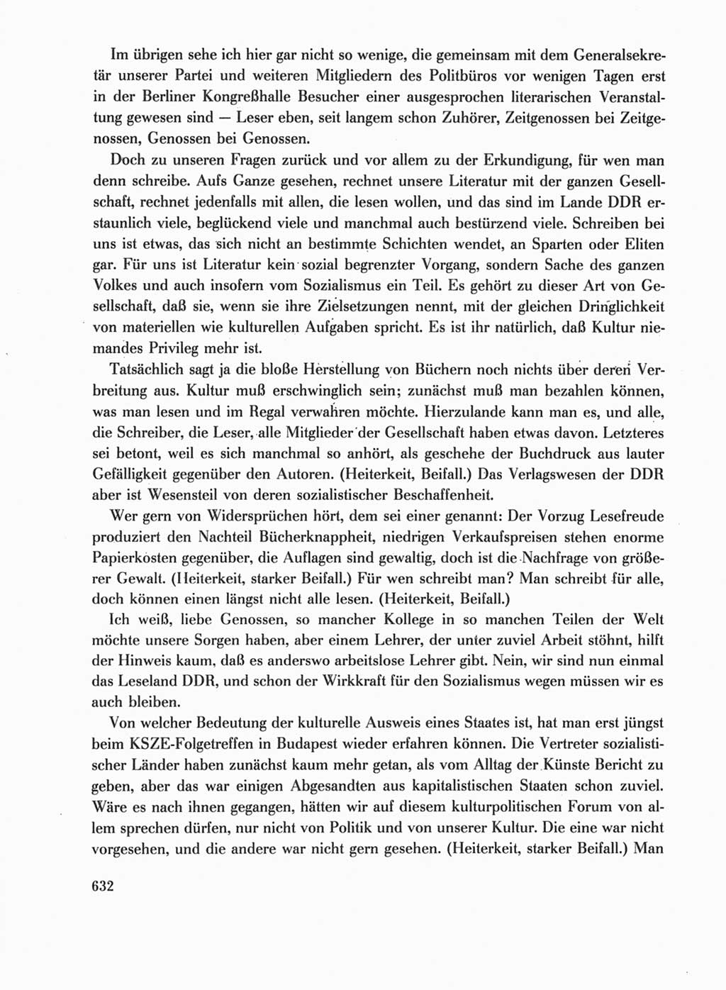 Protokoll der Verhandlungen des Ⅺ. Parteitages der Sozialistischen Einheitspartei Deutschlands (SED) [Deutsche Demokratische Republik (DDR)] 1986, Seite 632