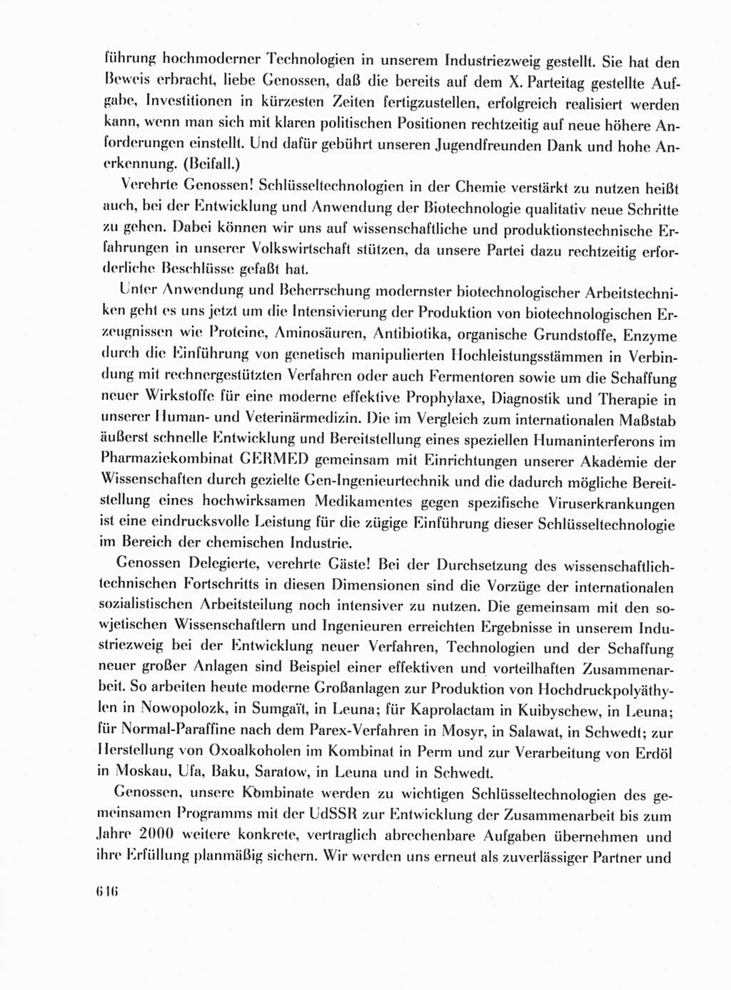Protokoll der Verhandlungen des Ⅺ. Parteitages der Sozialistischen Einheitspartei Deutschlands (SED) [Deutsche Demokratische Republik (DDR)] 1986, Seite 646