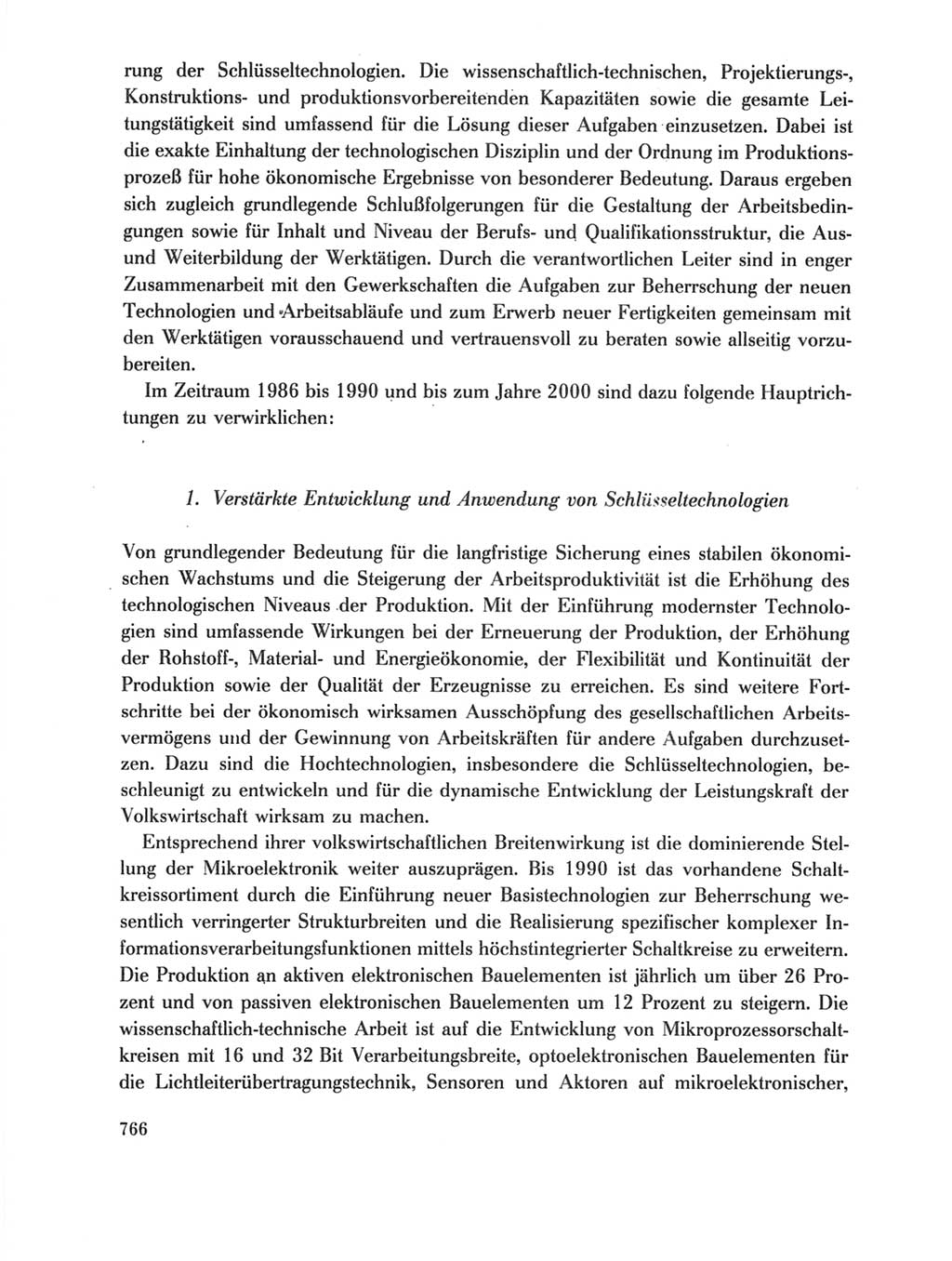 Protokoll der Verhandlungen des Ⅺ. Parteitages der Sozialistischen Einheitspartei Deutschlands (SED) [Deutsche Demokratische Republik (DDR)] 1986, Seite 766