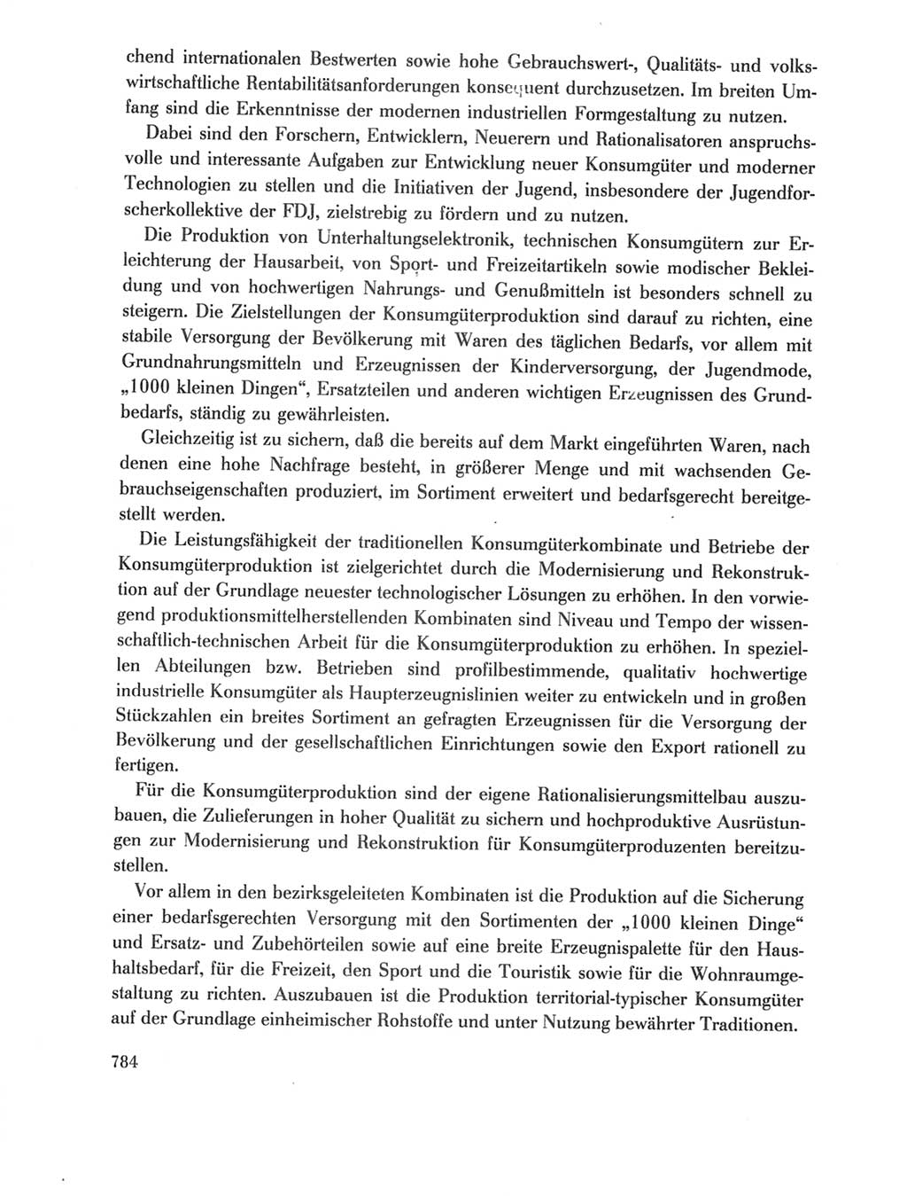 Protokoll der Verhandlungen des Ⅺ. Parteitages der Sozialistischen Einheitspartei Deutschlands (SED) [Deutsche Demokratische Republik (DDR)] 1986, Seite 784