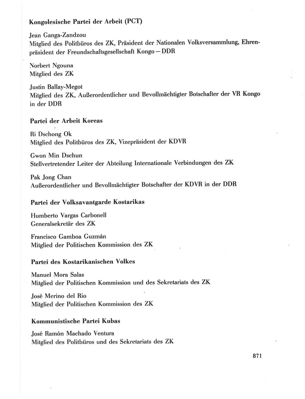 Protokoll der Verhandlungen des Ⅺ. Parteitages der Sozialistischen Einheitspartei Deutschlands (SED) [Deutsche Demokratische Republik (DDR)] 1986, Seite 871