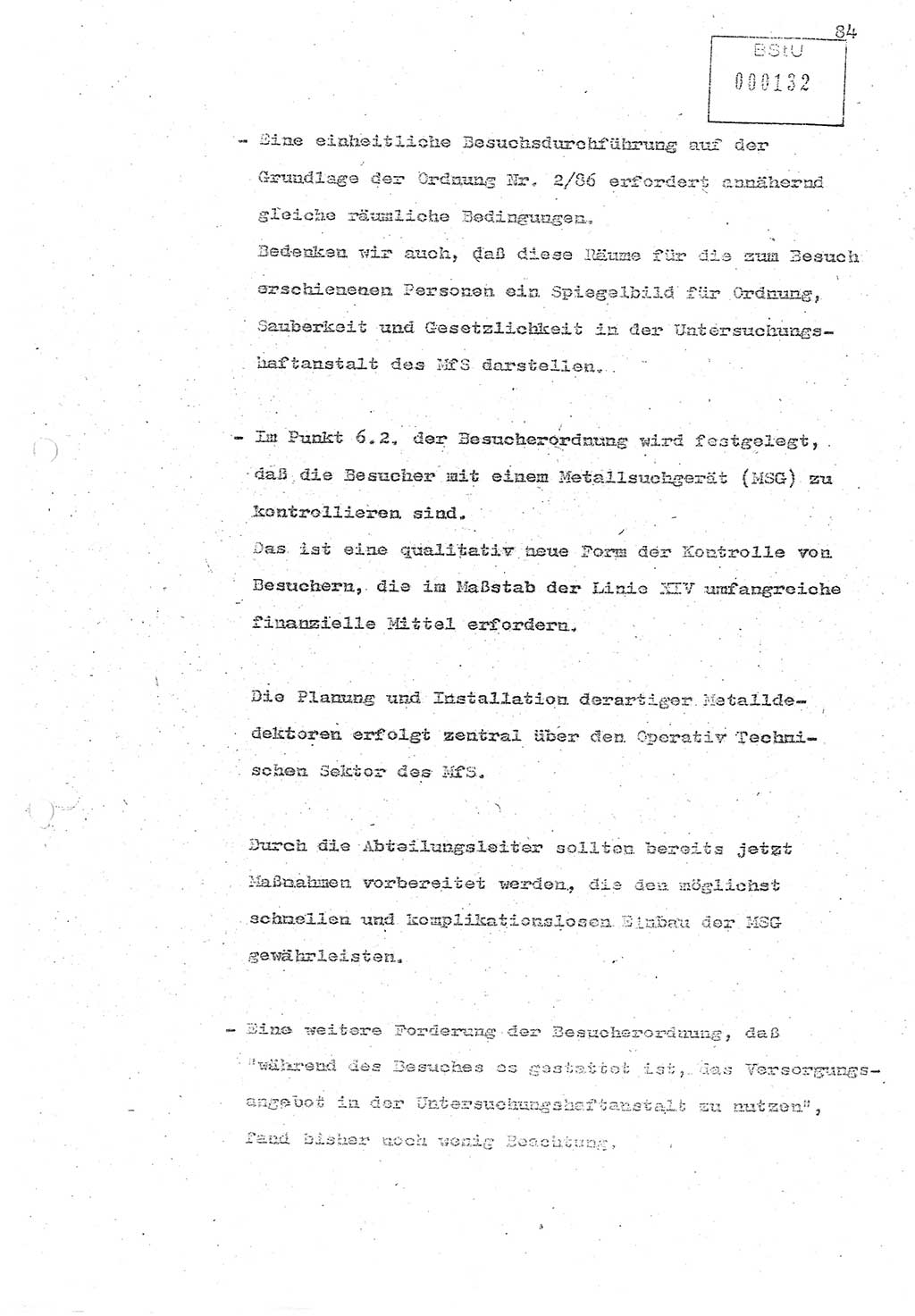 Referat (Oberst Siegfried Rataizick) zur Dienstkonferenz der Abteilung ⅩⅣ des MfS Berlin [Ministerium für Staatssicherheit, Deutsche Demokratische Republik (DDR)] Berlin-Hohenschönhausen vom 5.3.1986 bis 6.3.1986, Abteilung XIV, Berlin, 20.2.1986, Seite 84 (Ref. Di.-Konf. Abt. ⅩⅣ MfS DDR Bln. 1986, S. 84)