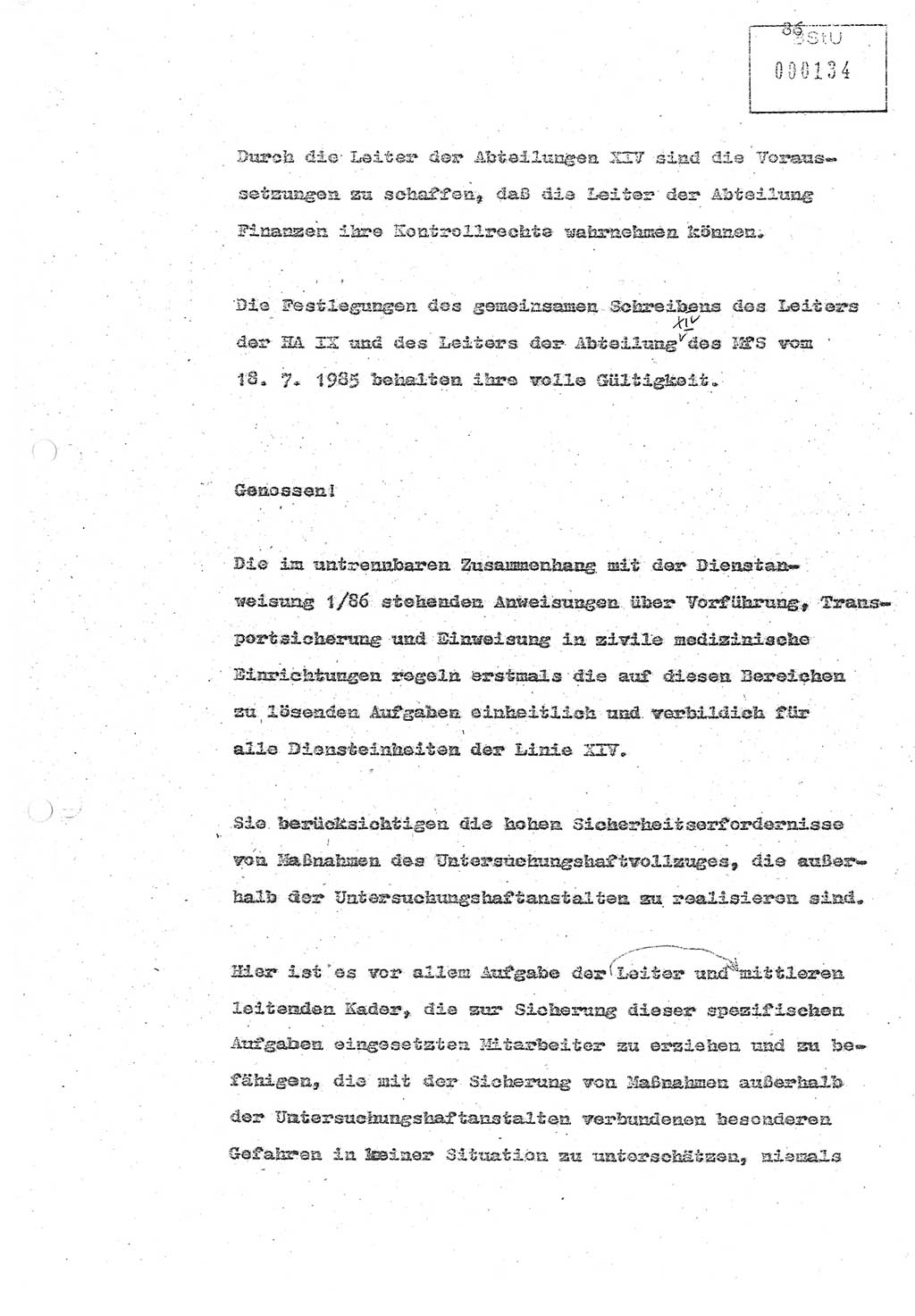 Referat (Oberst Siegfried Rataizick) zur Dienstkonferenz der Abteilung ⅩⅣ des MfS Berlin [Ministerium für Staatssicherheit, Deutsche Demokratische Republik (DDR)] Berlin-Hohenschönhausen vom 5.3.1986 bis 6.3.1986, Abteilung XIV, Berlin, 20.2.1986, Seite 86 (Ref. Di.-Konf. Abt. ⅩⅣ MfS DDR Bln. 1986, S. 86)