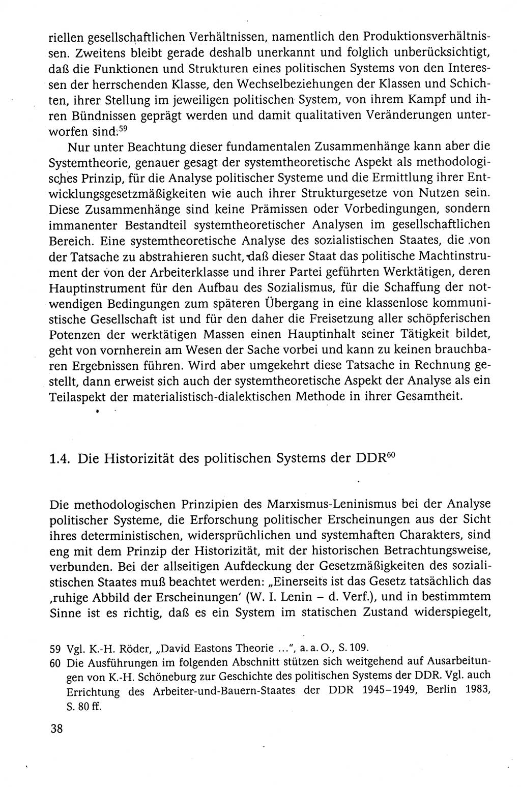 Der Staat im politischen System der DDR (Deutsche Demokratische Republik) 1986, Seite 38 (St. pol. Sys. DDR 1986, S. 38)