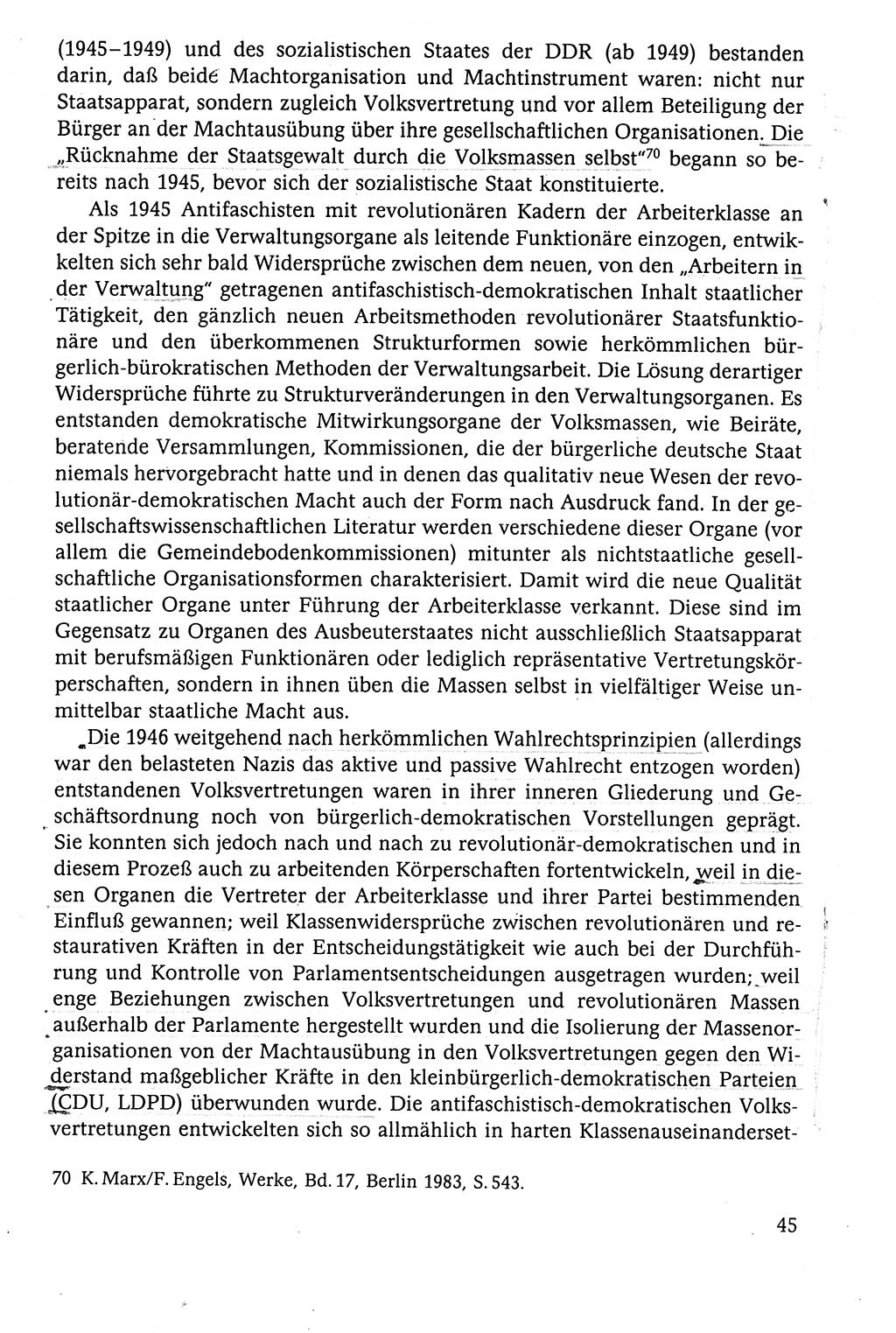 Der Staat im politischen System der DDR (Deutsche Demokratische Republik) 1986, Seite 45 (St. pol. Sys. DDR 1986, S. 45)