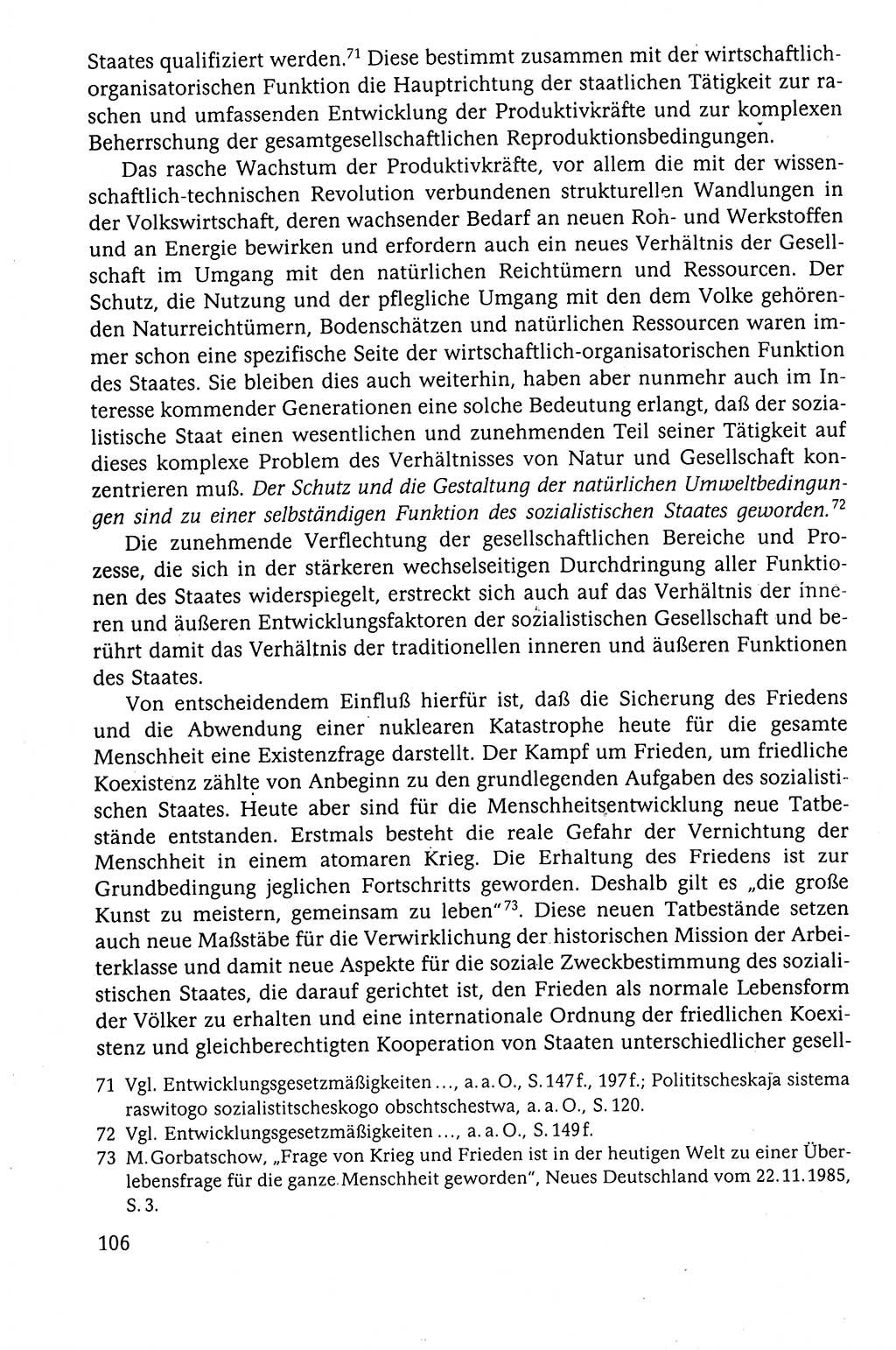 Der Staat im politischen System der DDR (Deutsche Demokratische Republik) 1986, Seite 106 (St. pol. Sys. DDR 1986, S. 106)