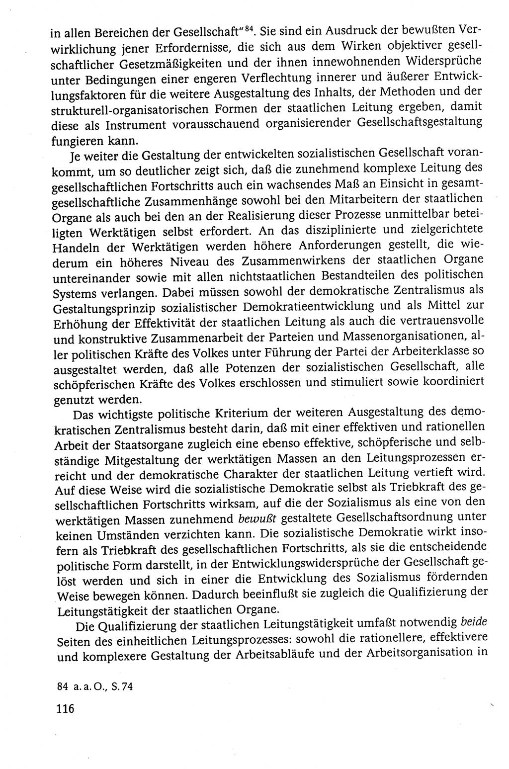 Der Staat im politischen System der DDR (Deutsche Demokratische Republik) 1986, Seite 116 (St. pol. Sys. DDR 1986, S. 116)