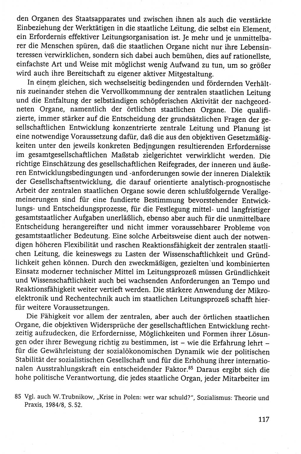 Der Staat im politischen System der DDR (Deutsche Demokratische Republik) 1986, Seite 117 (St. pol. Sys. DDR 1986, S. 117)